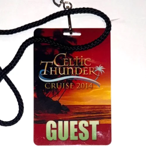 Celtic Thunder hand SIGNED 2014 Tour Photo COA Keith Emmit Ryan Neil + PASS, image 2