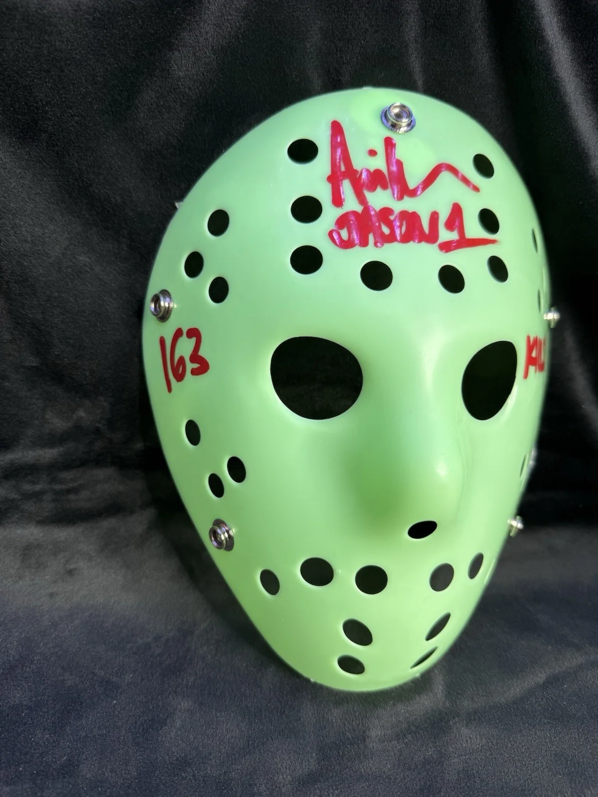 Ari Lehman — Ari Lehman Signed & Inscribed Jason Voorhees Mask “163 Kills!” Jason 1 Beckett, изображение 3