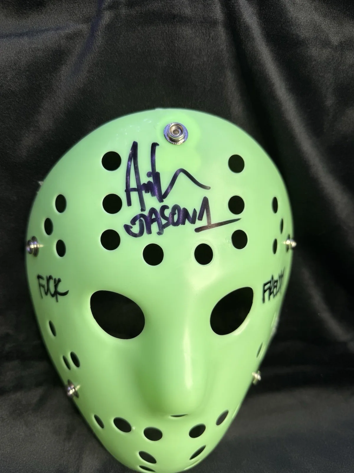 Ari Lehman — Ari Lehman Signed & Inscribed Jason Voorhees Mask “F Freddy!” Jason 1 Beckett, изображение 2