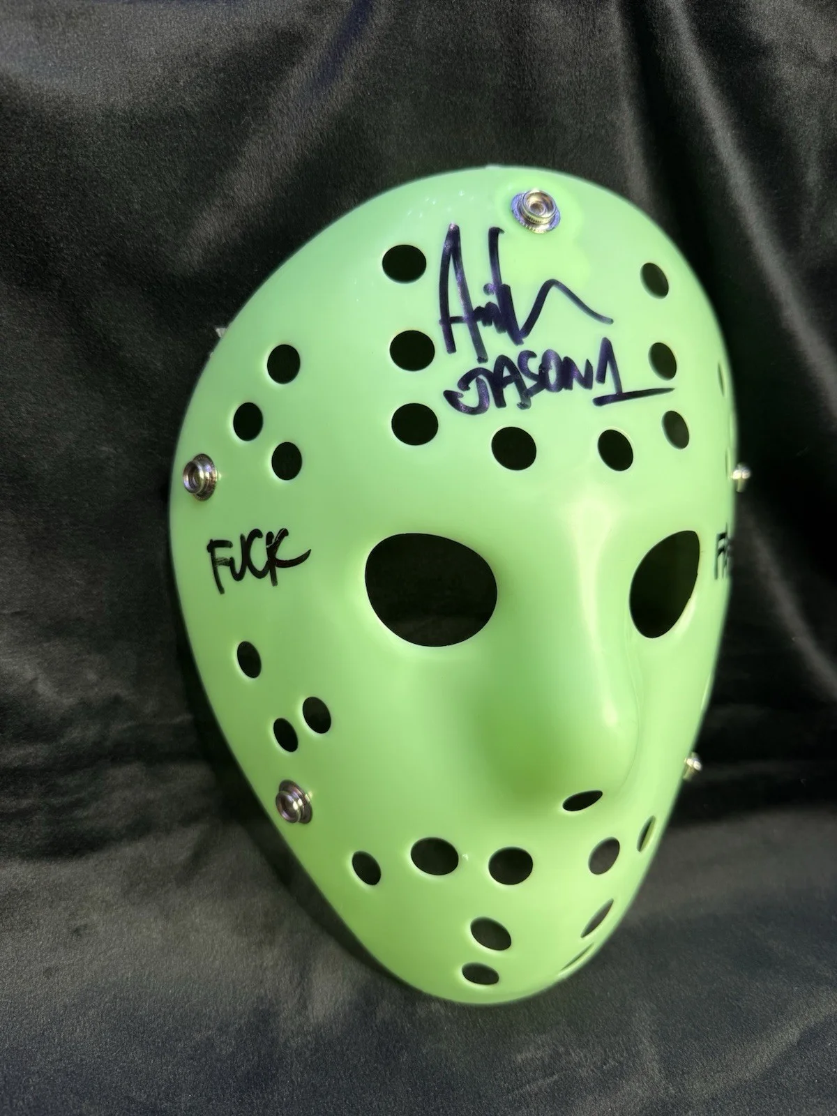 Ari Lehman — Ari Lehman Signed & Inscribed Jason Voorhees Mask “F Freddy!” Jason 1 Beckett, изображение 3