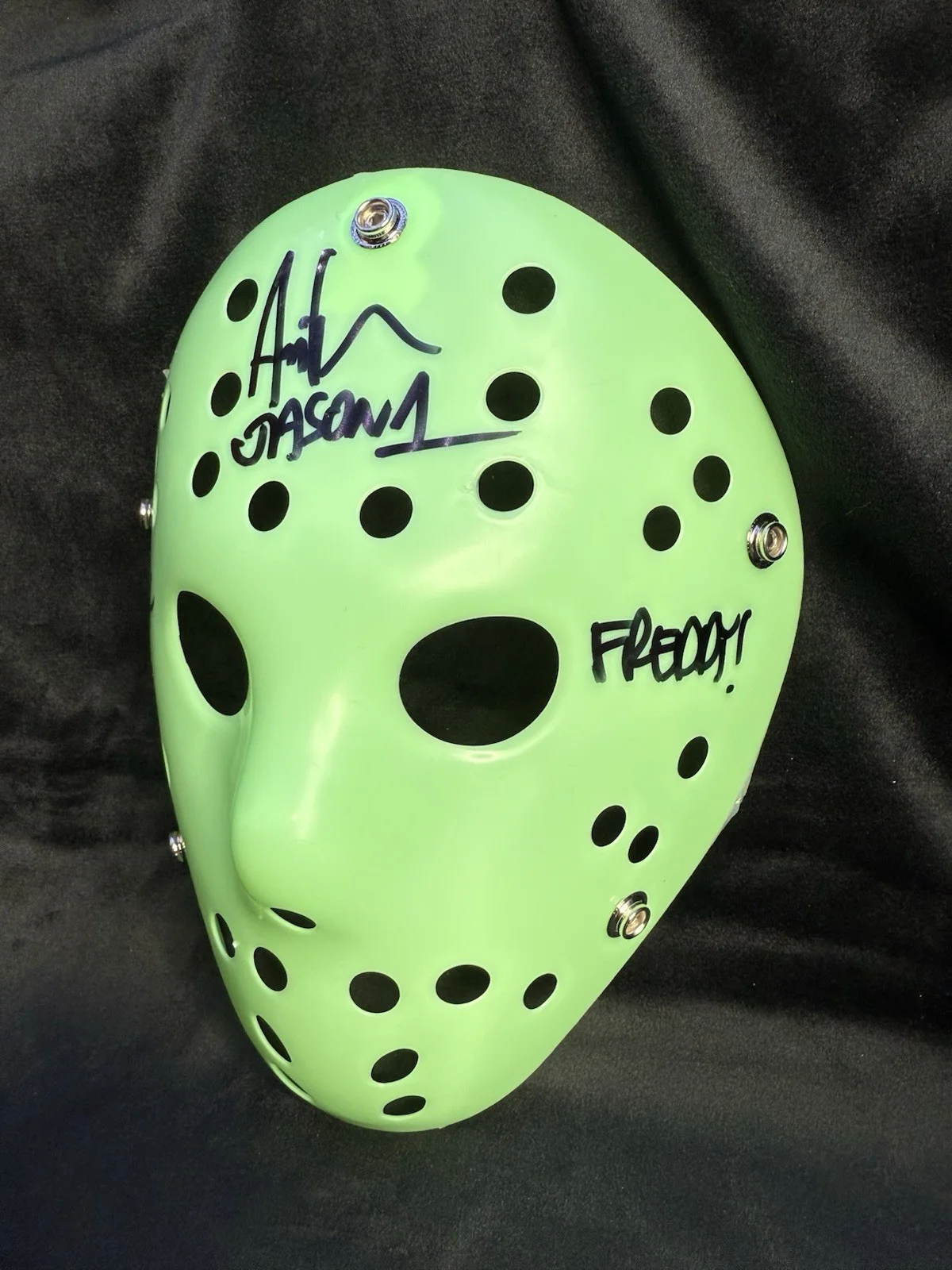 Ari Lehman — Ari Lehman Signed & Inscribed Jason Voorhees Mask “F Freddy!” Jason 1 Beckett, изображение 4