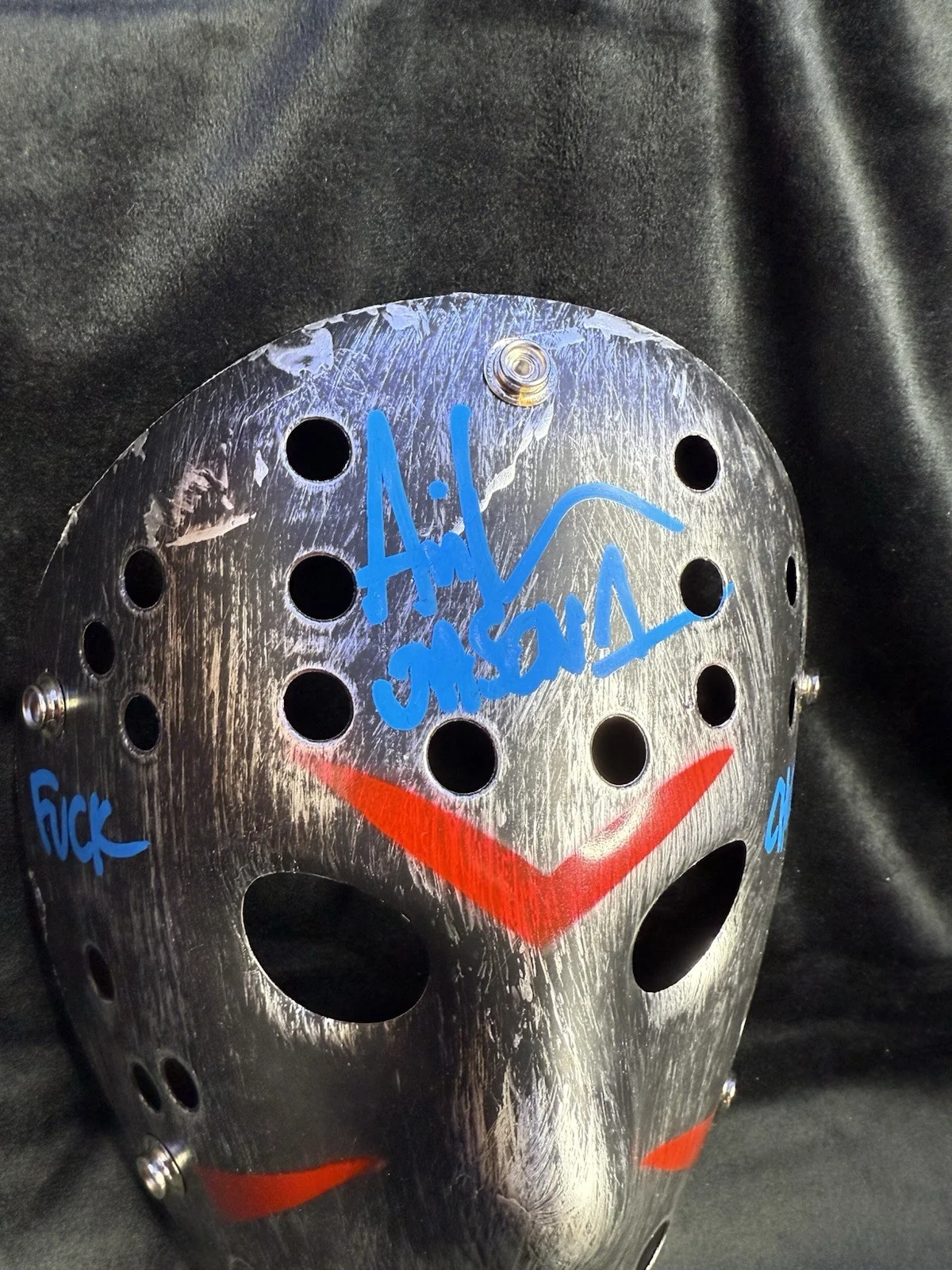 Ari Lehman — Ari Lehman Signed & Inscribed Jason Voorhees Mask “F Chucky!” Jason 1 Beckett, изображение 2