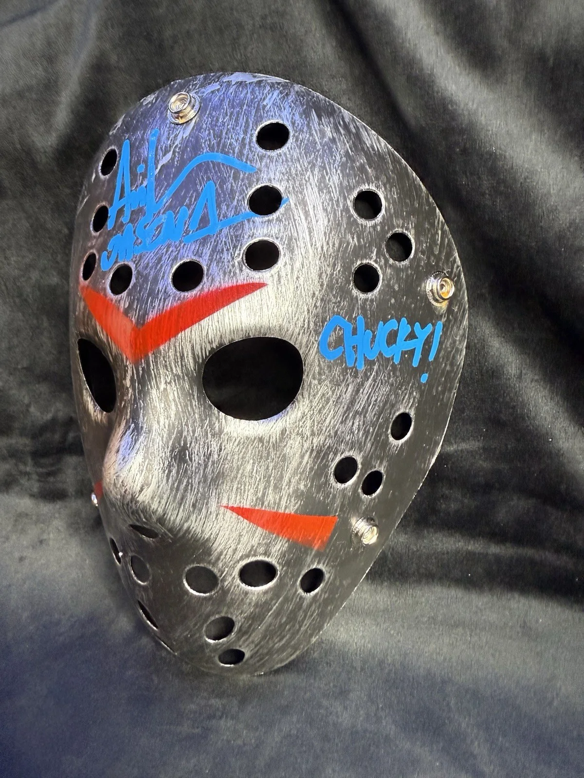 Ari Lehman — Ari Lehman Signed & Inscribed Jason Voorhees Mask “F Chucky!” Jason 1 Beckett, изображение 4