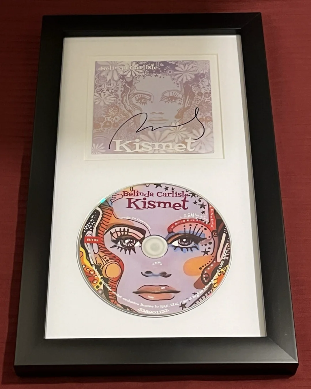 BELINDA CARLISLE SIGNED & FRAMED KISMET CD DISPLAY AUTOGRAPH COA VOILA REAL A, изображение 2