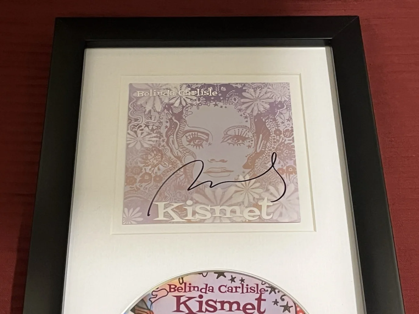 BELINDA CARLISLE SIGNED & FRAMED KISMET CD DISPLAY AUTOGRAPH COA VOILA REAL A, изображение 3