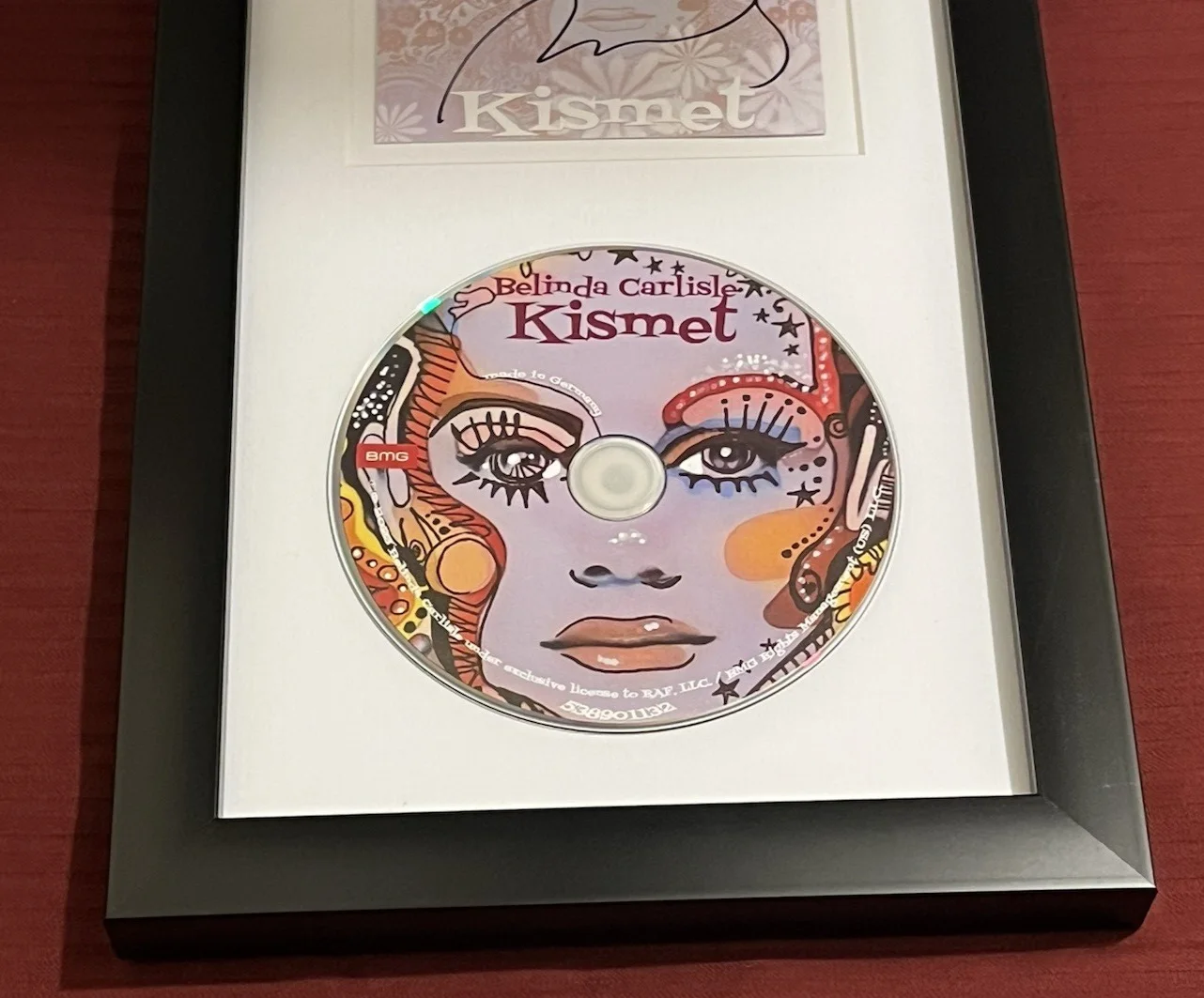 BELINDA CARLISLE SIGNED & FRAMED KISMET CD DISPLAY AUTOGRAPH COA VOILA REAL A, изображение 4