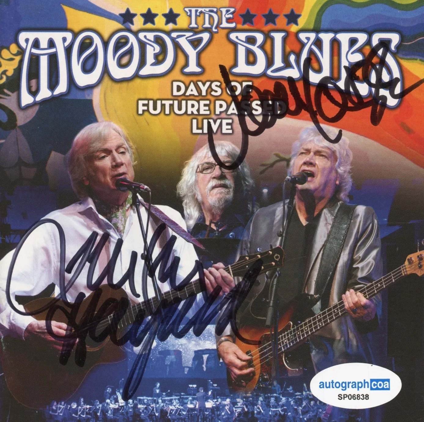 The Moody Blues Signed Days Of Future Passed CD Framed Justin Hayward Lodge ACOA, image 2
