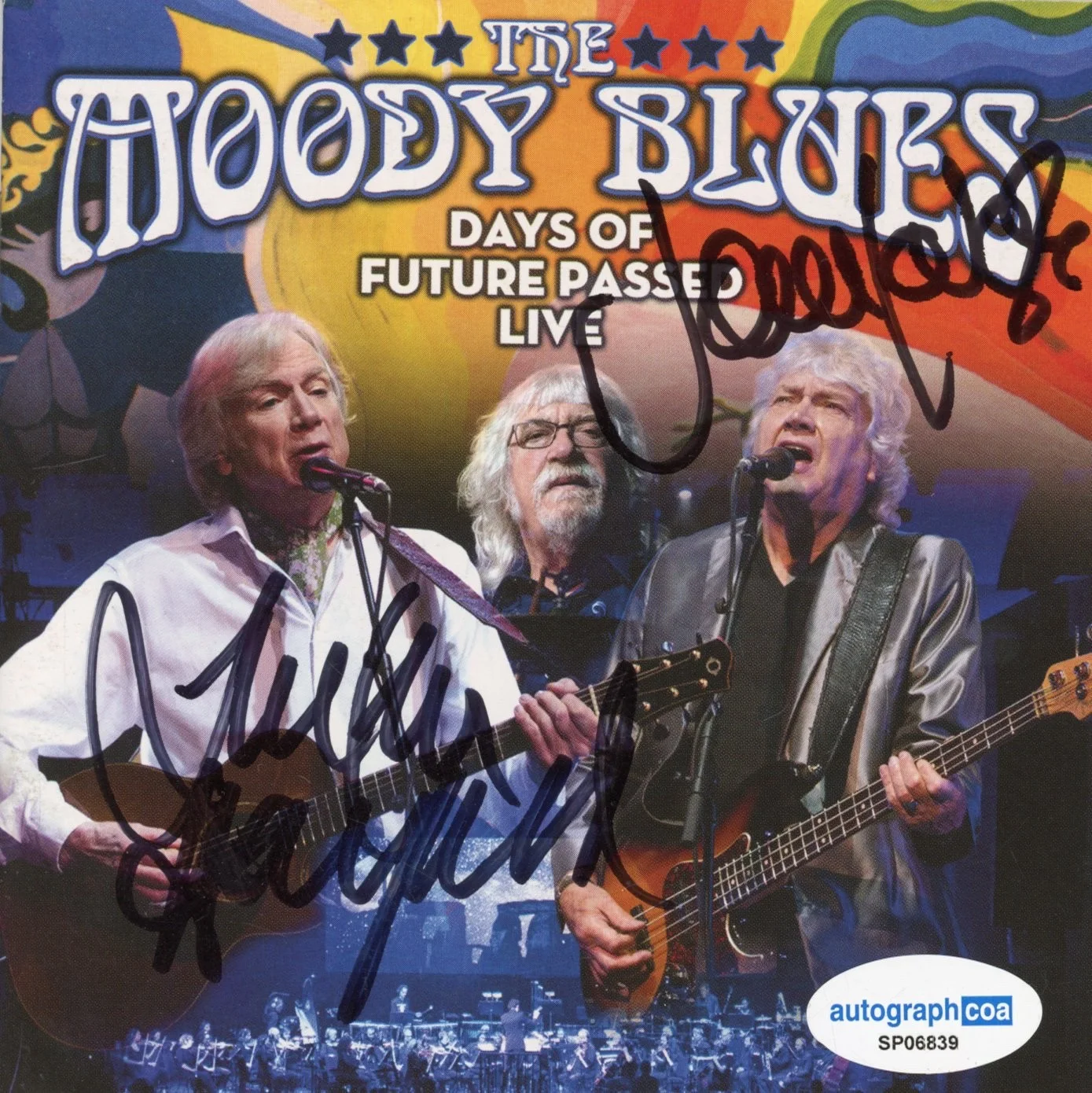 The Moody Blues Signed Days Of Future Passed CD Framed Justin Hayward Lodge ACOA, image 3