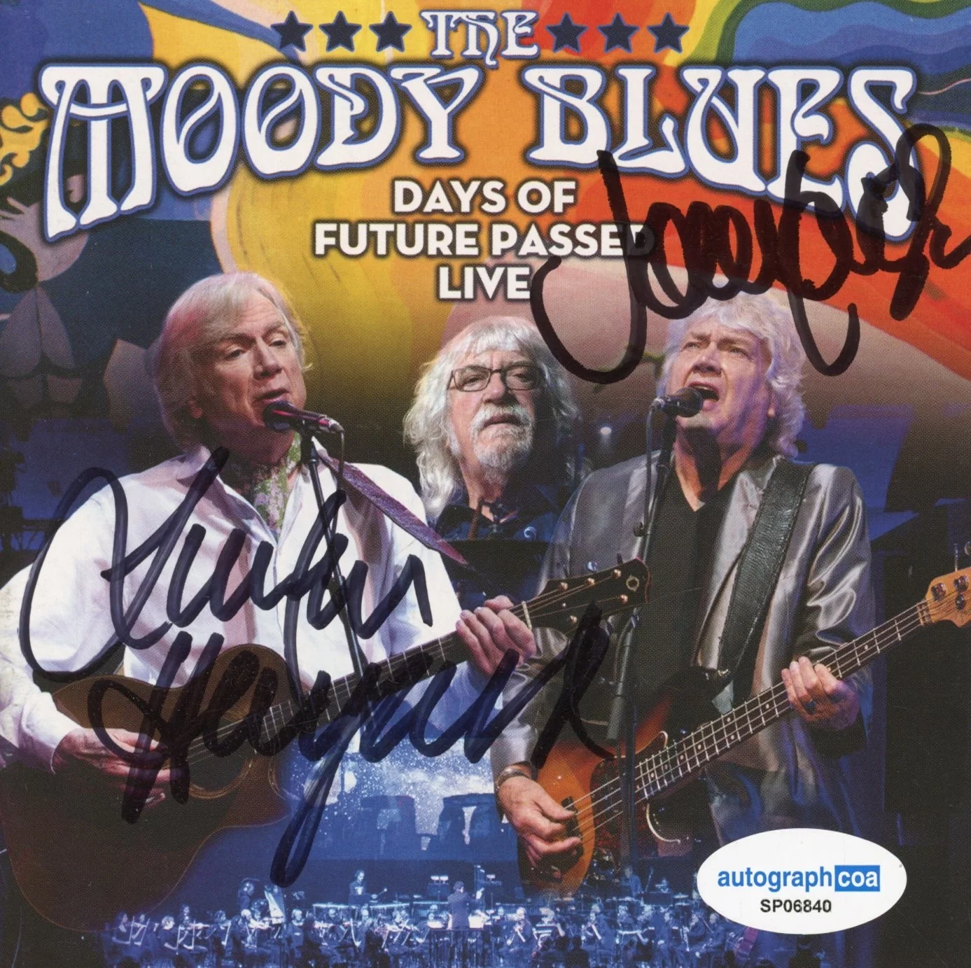 The Moody Blues Signed Days Of Future Passed CD Framed Justin Hayward Lodge ACOA, image 4