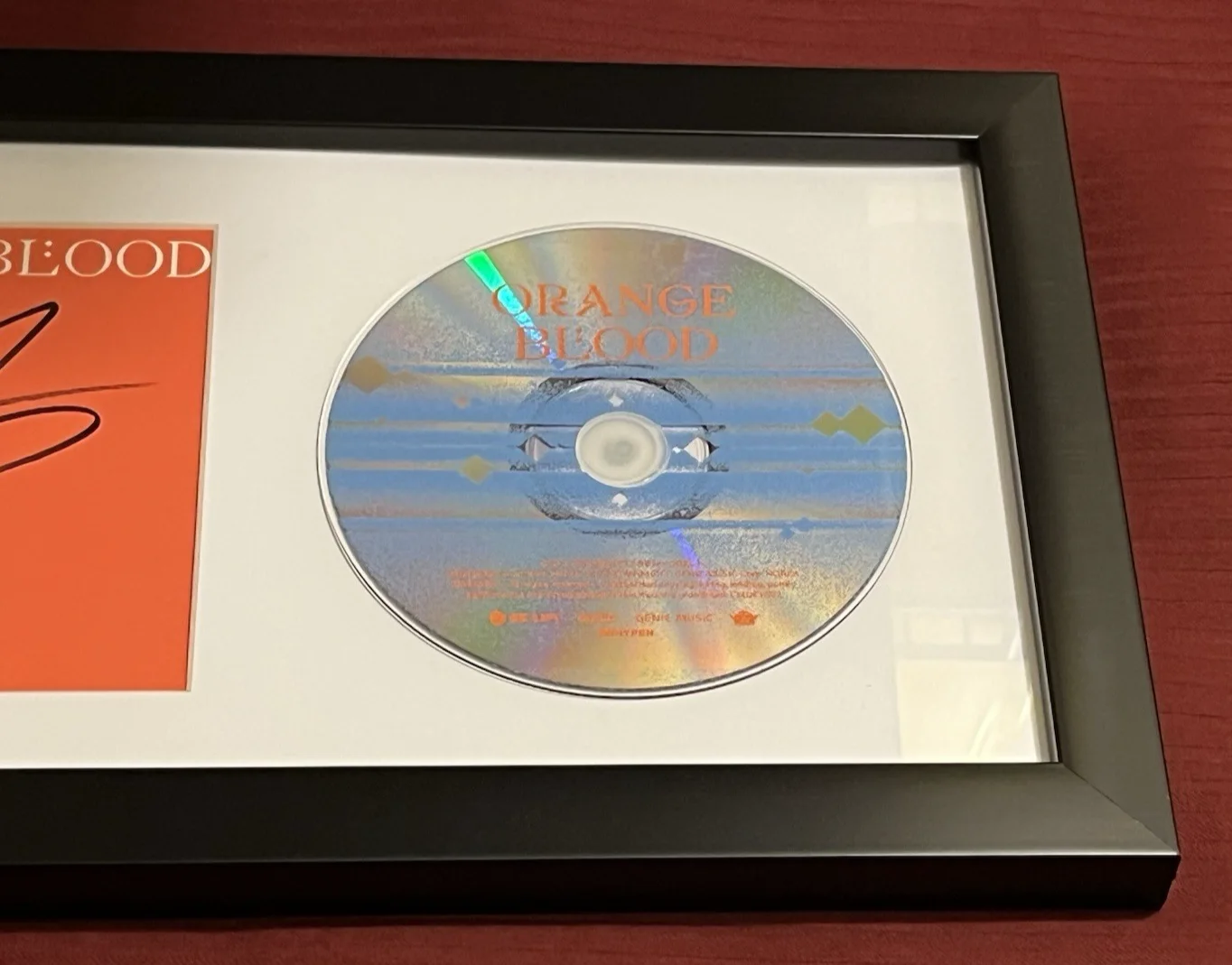 JAKE SIM JAEYUN SIGNED & FRAMED ENHYPEN ORANGE BLOOD CD DISPLAY AUTOGRAPH COA A, изображение 4
