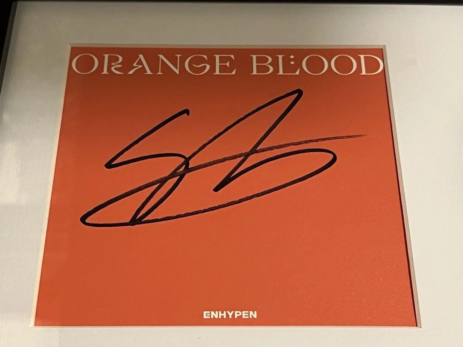 JAKE SIM JAEYUN SIGNED & FRAMED ENHYPEN ORANGE BLOOD CD DISPLAY AUTOGRAPH COA A, изображение 5