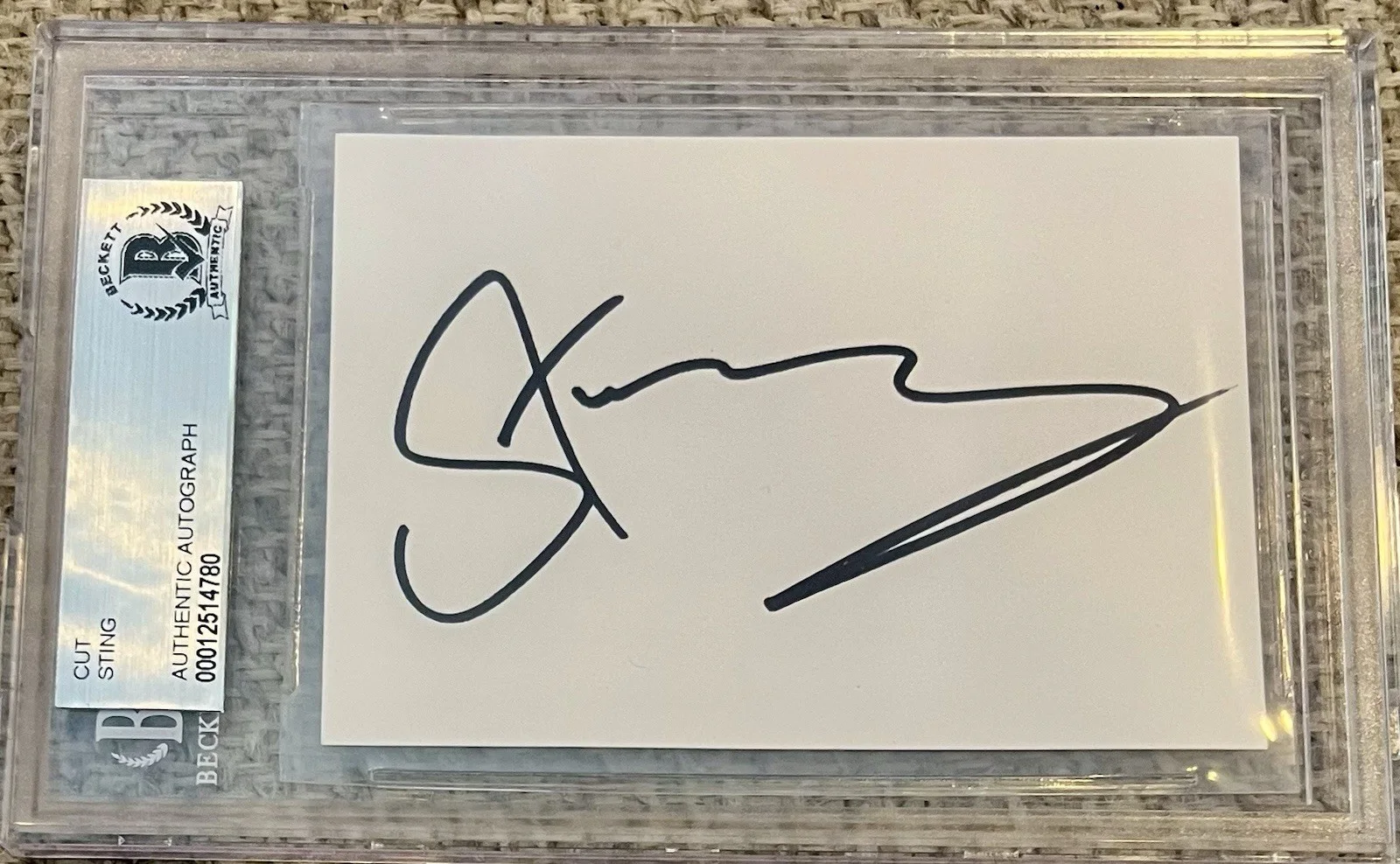 Sting & The Police Band Signed Index Card Autograph BGS & JSA Authenticated GEM, изображение 2