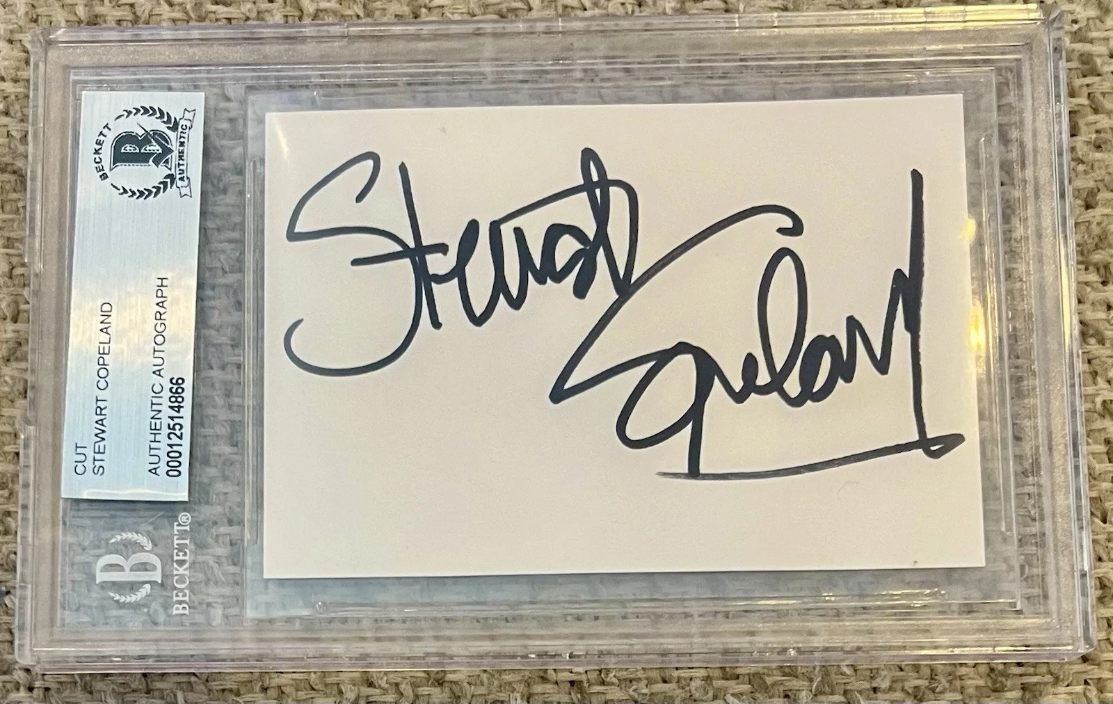 Sting & The Police Band Signed Index Card Autograph BGS & JSA Authenticated GEM, изображение 3