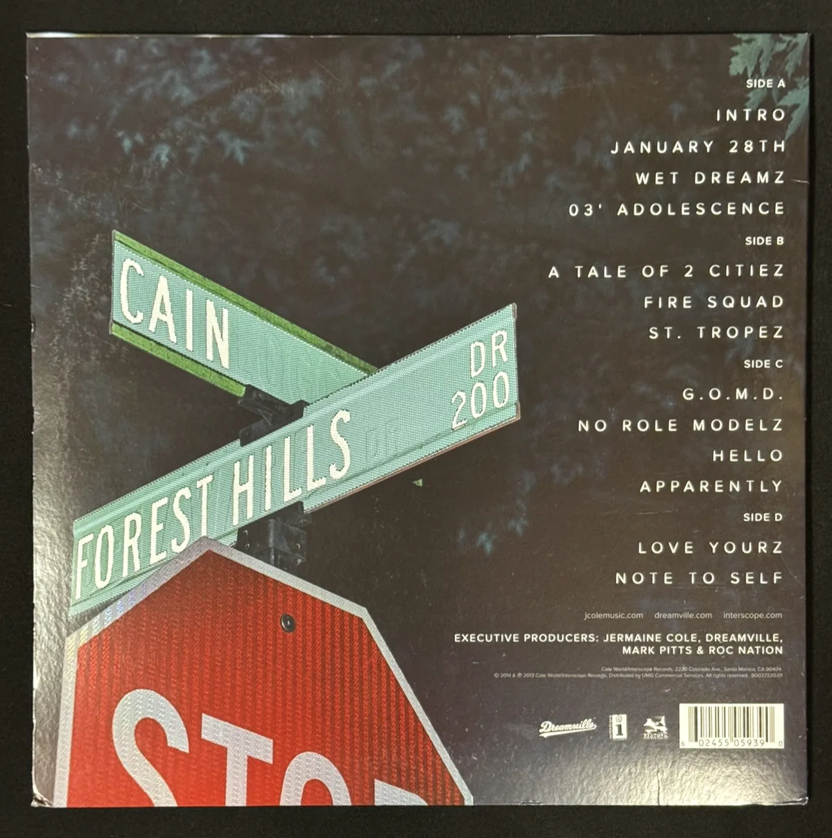 J. Cole Signed Album Cover 2014 Forest Hills Drive PSA Authenticated, изображение 2