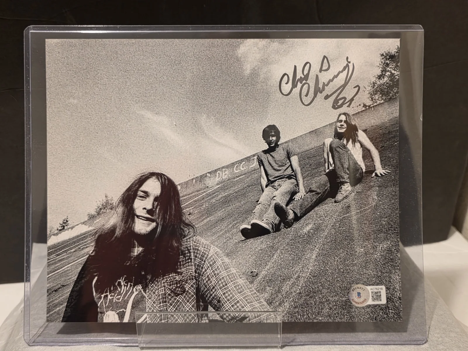 Signed 8x10 photo Nirvana Chad Channing Drummer (Beckett), image 4