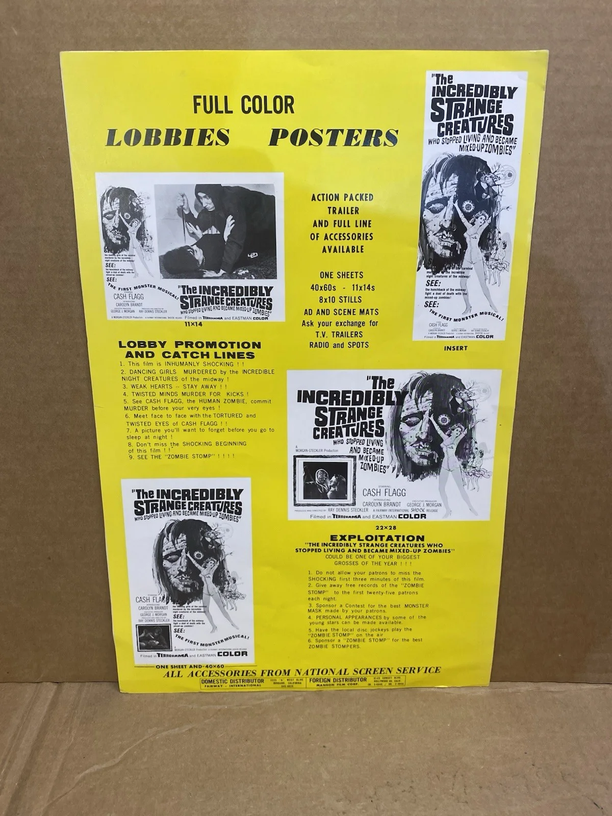 Director Ray Dennis Steckler — Director Ray Dennis Steckler Signed Poster The Incredibly Strange Creatures, image 3