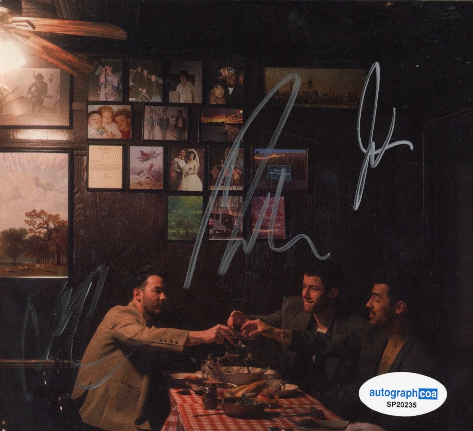 Jonas Brothers Signed Greetings From Your Hometown CD Framed Nick Joe Kevin ACOA, image 3