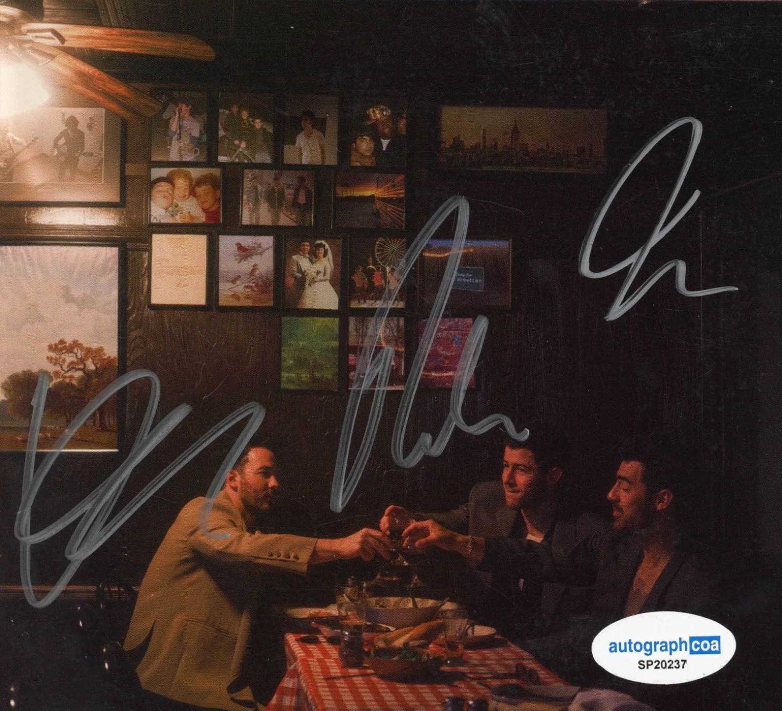 Jonas Brothers Signed Greetings From Your Hometown CD Framed Nick Joe Kevin ACOA, image 4
