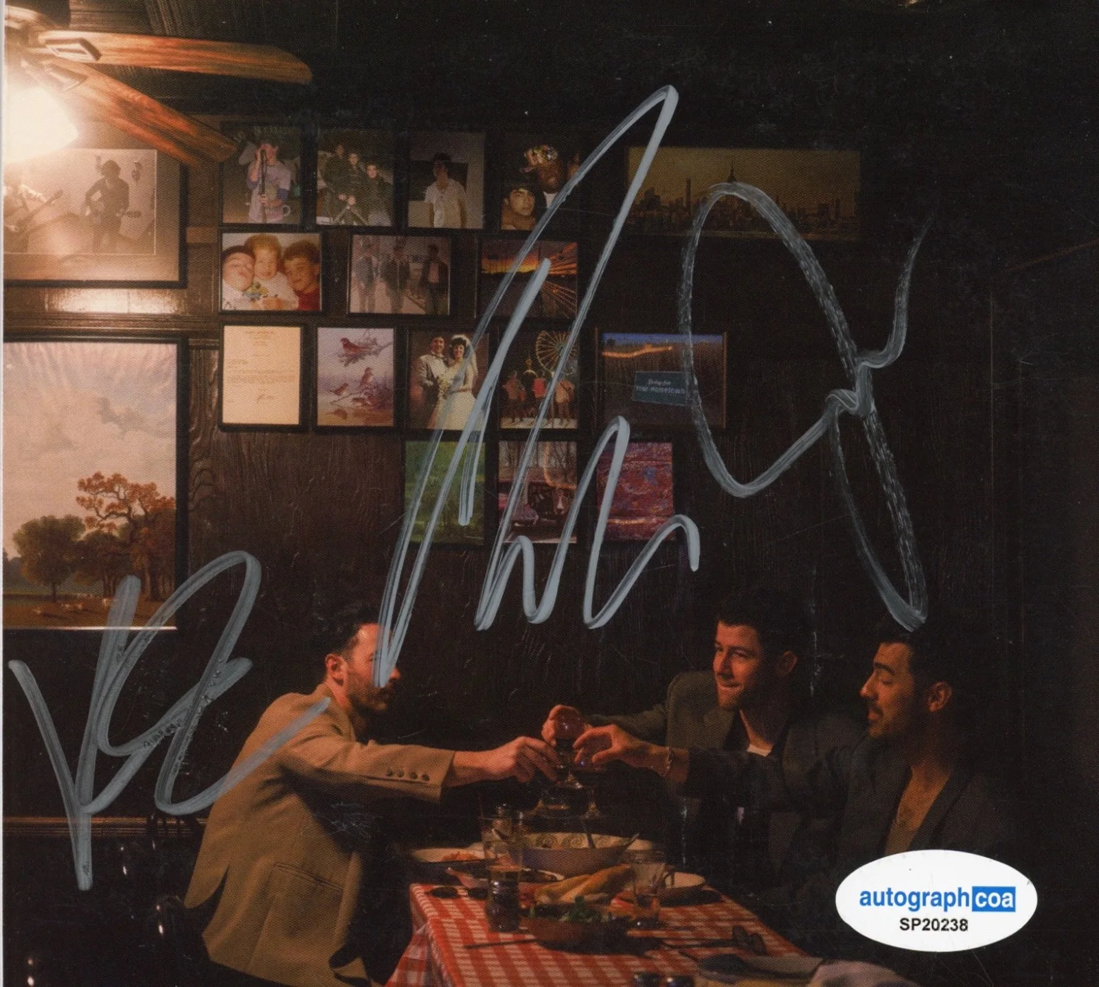 Jonas Brothers Signed Greetings From Your Hometown CD Framed Nick Joe Kevin ACOA, image 5
