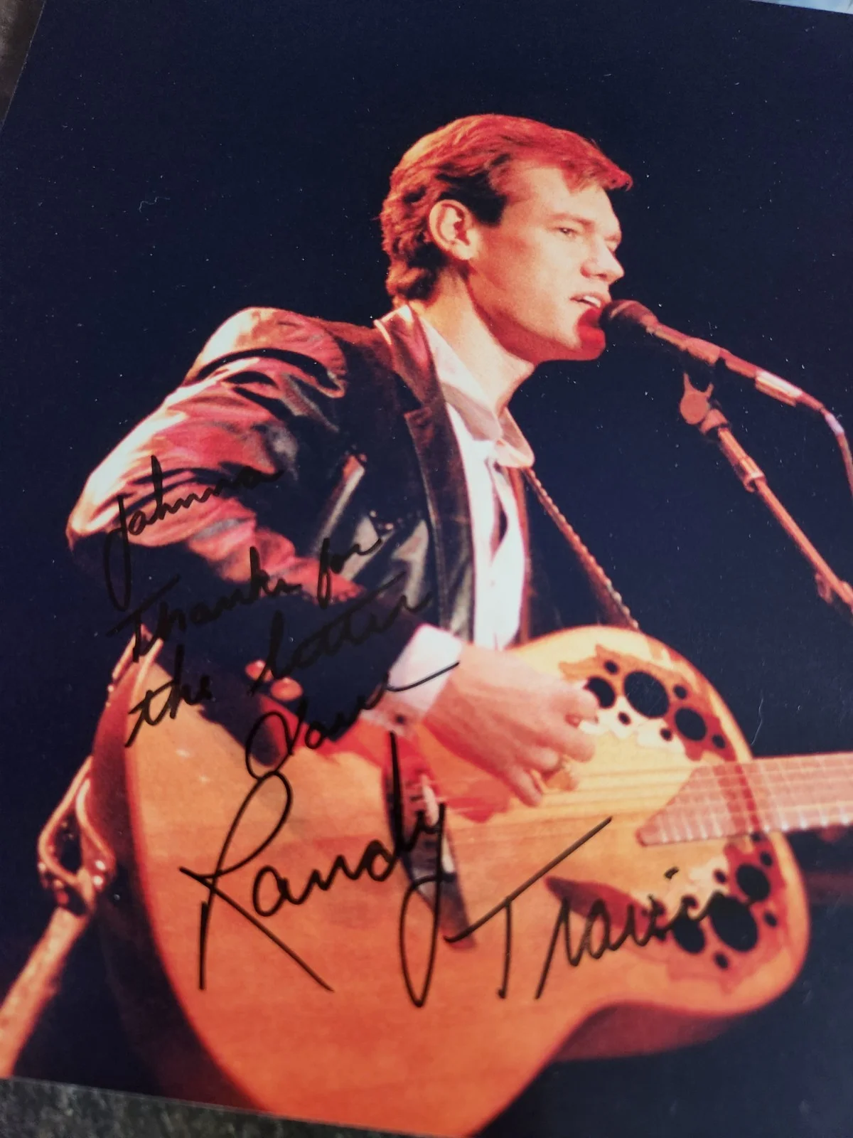 RANDY TRAVIS signed AUTOGRAPH 8x10 4-30 1988 Ohio Veterans Memorial Auditorium, image 2