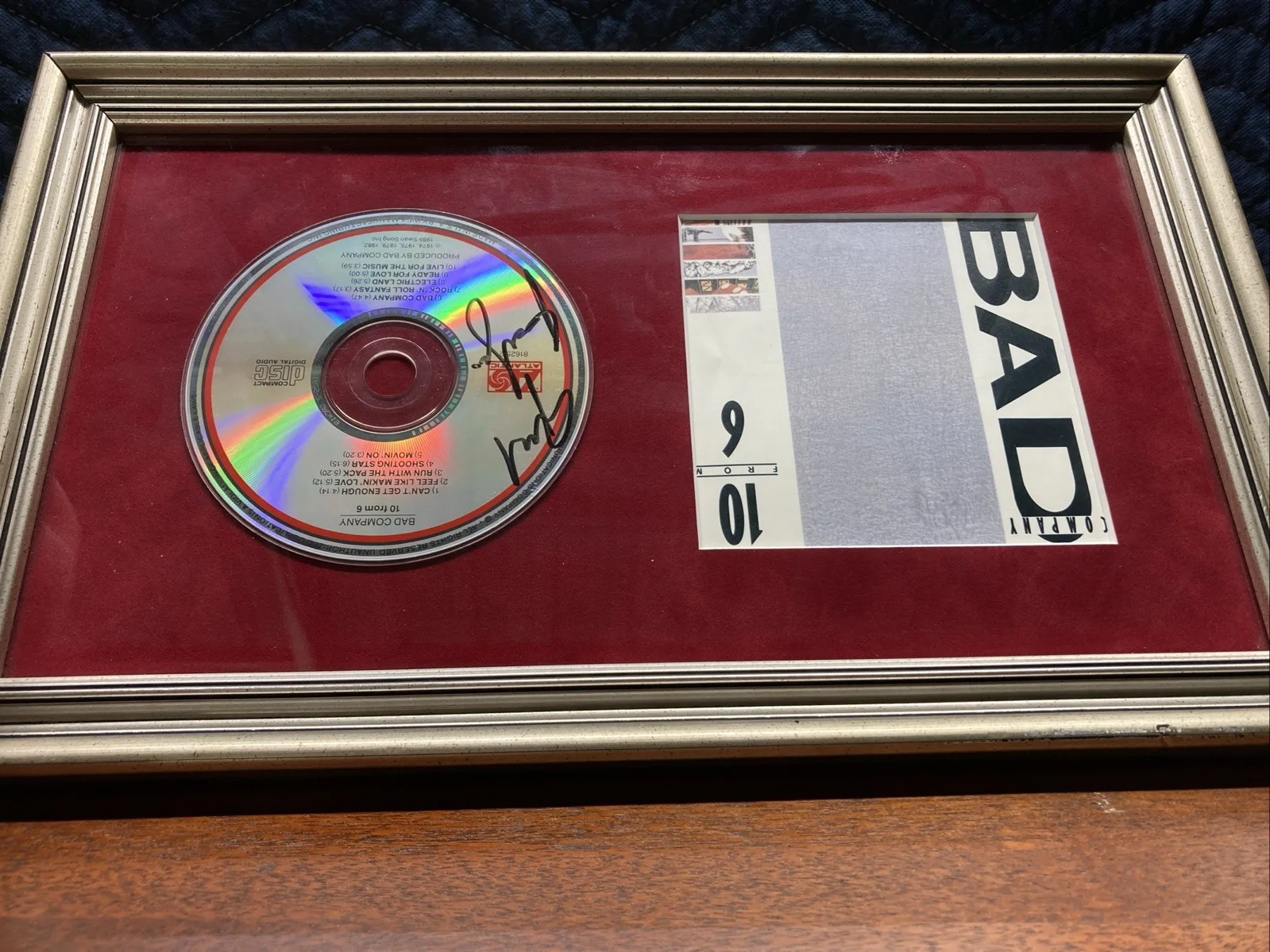 Signed Paul Rodgers Bad Company 10 From 6 Cd. Framed. Rock N Roll Hall Of Famer!, изображение 4