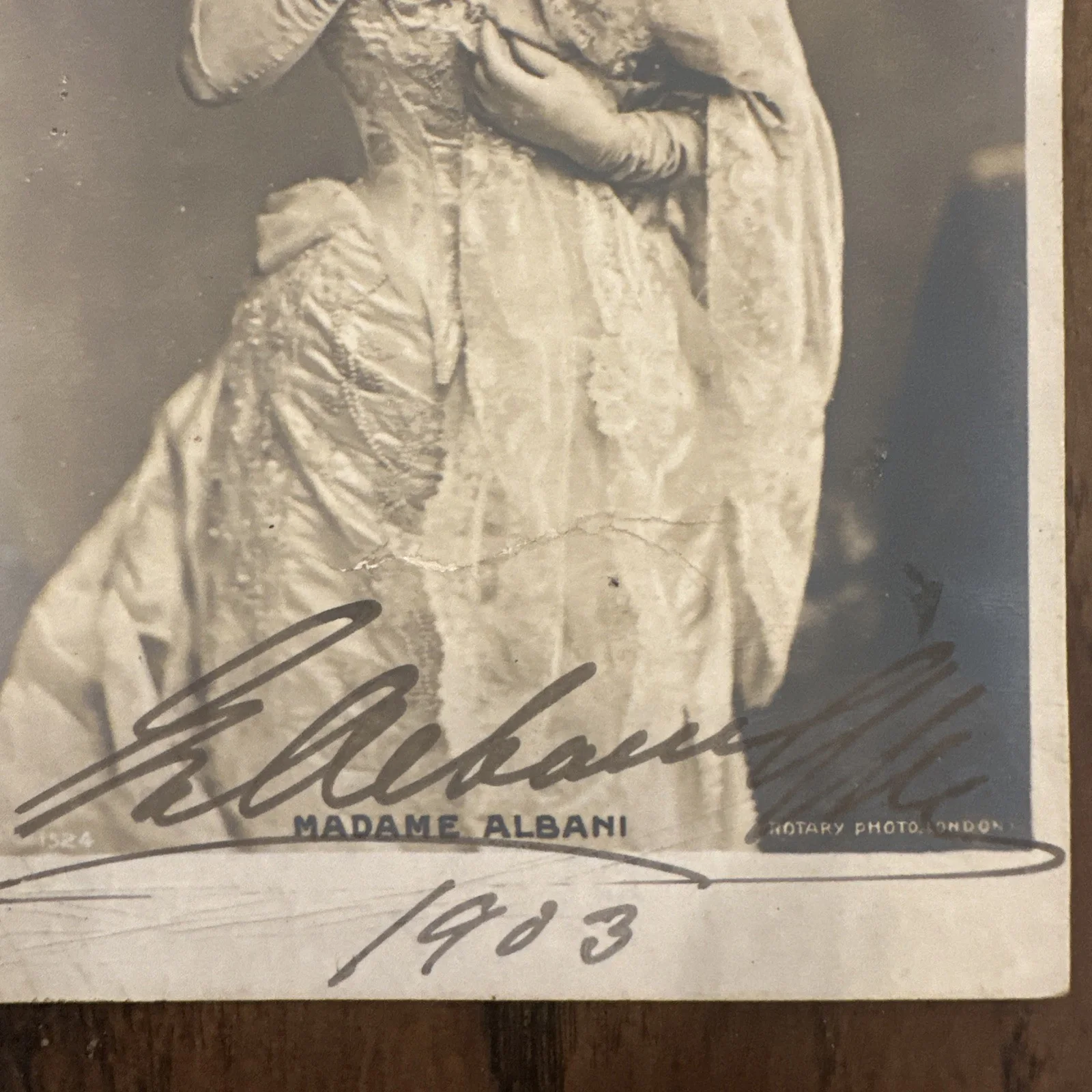 Emma Albani Gye — Dame EMMA Madame ALBANI Autograph Picture Post Card Signed 1903, image 3
