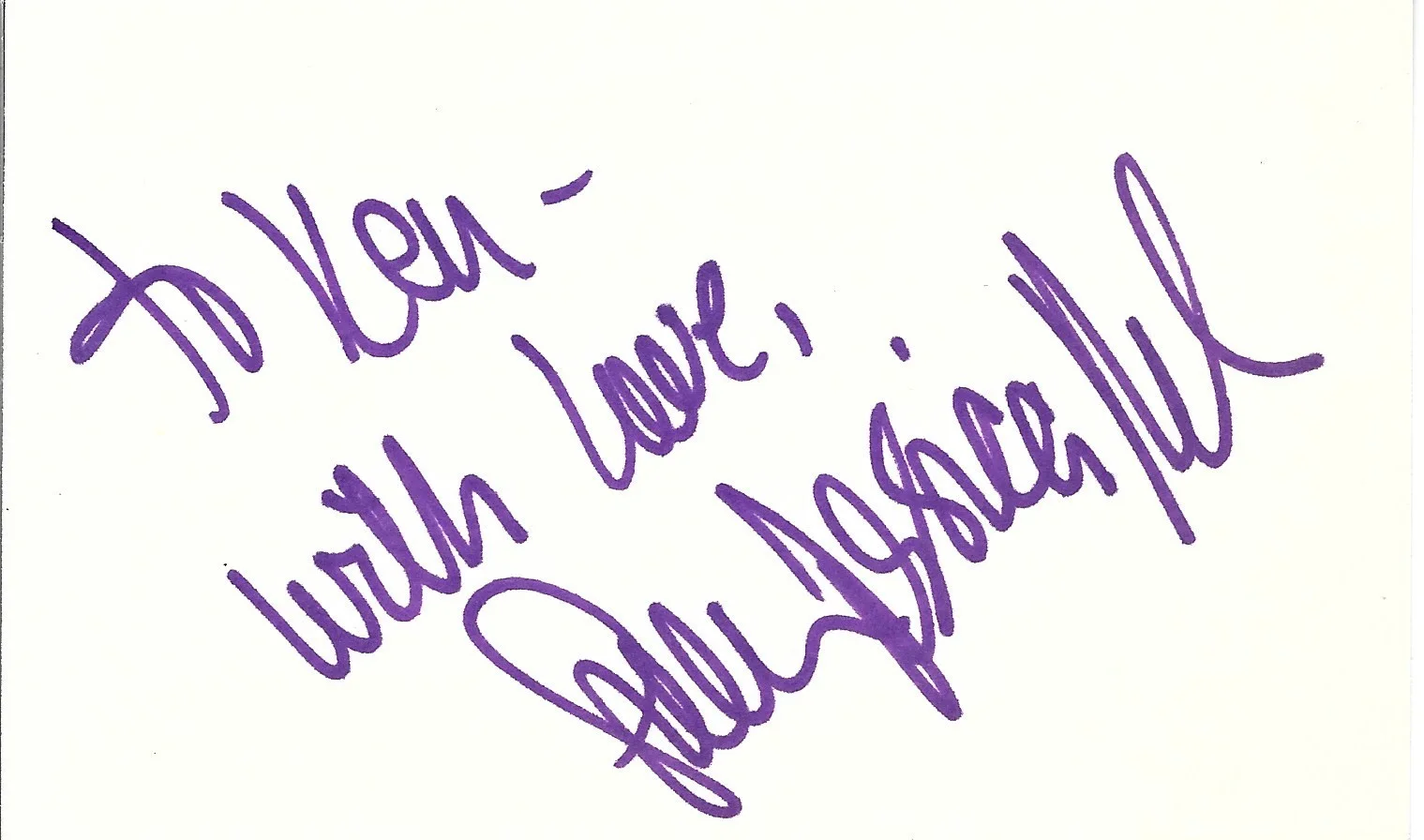 Sarah Jessica Parker — Sarah Jessica Parker hand SIGNED 3x5" Index Card COA Autograph Sex and the City