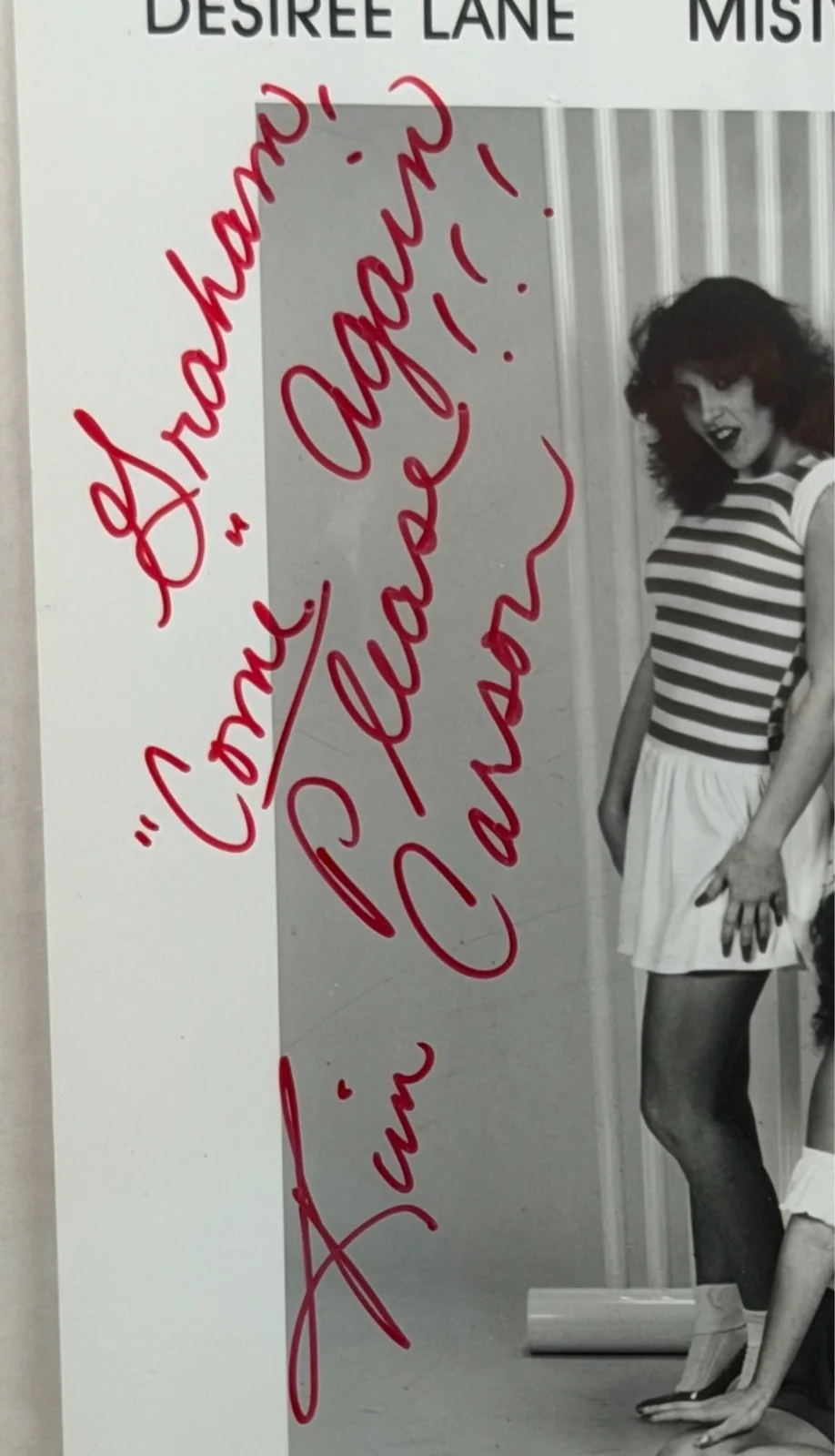 Kimberly Carson — Kimberly Carson Signed Photo Video Promo California Valley Girls 1985 Adult Film, изображение 2
