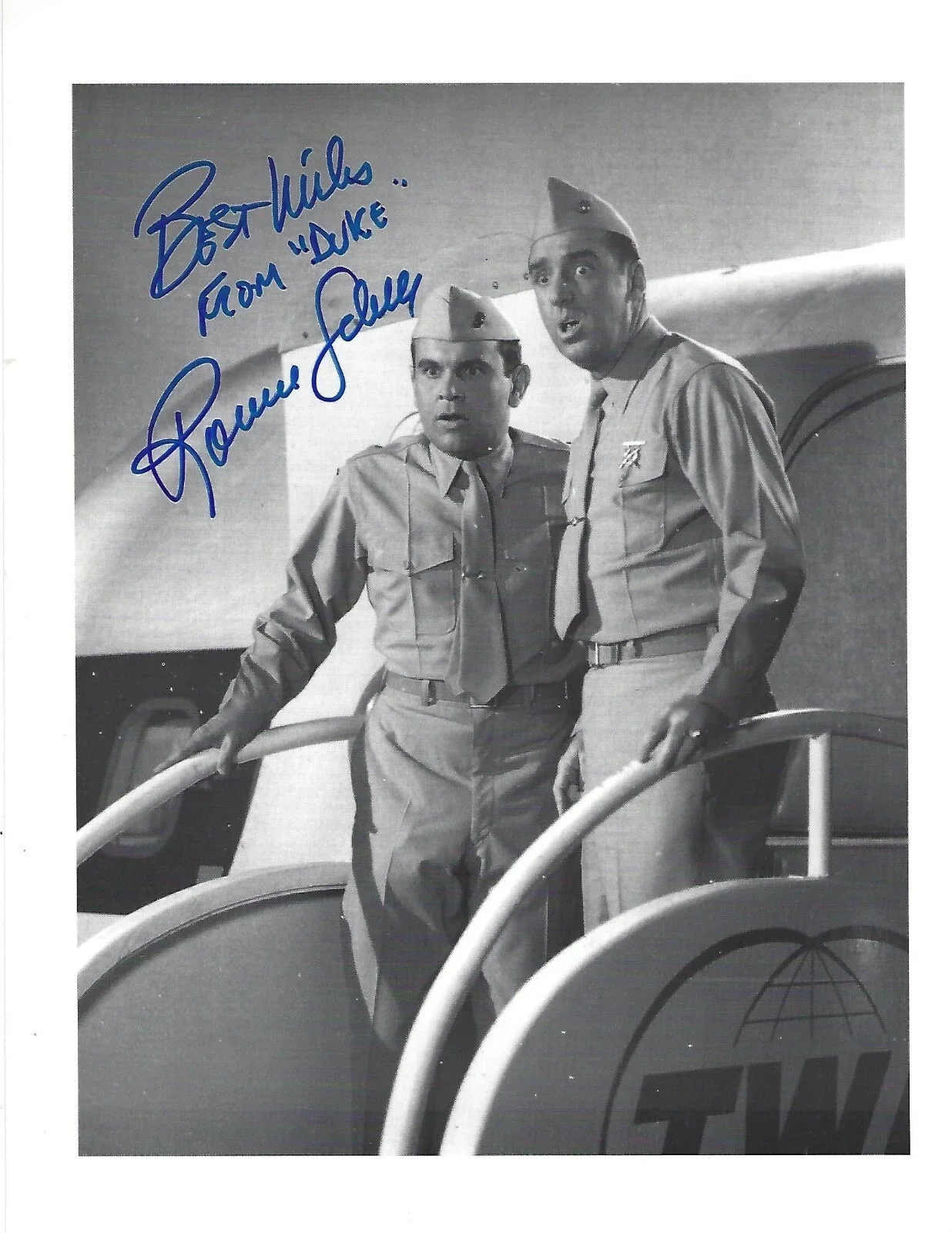 Ronnie Schell — Vintage B&W Signed Photo Ronnie Schell "Duke" Gomer Pyle Jim Nabors W/COA