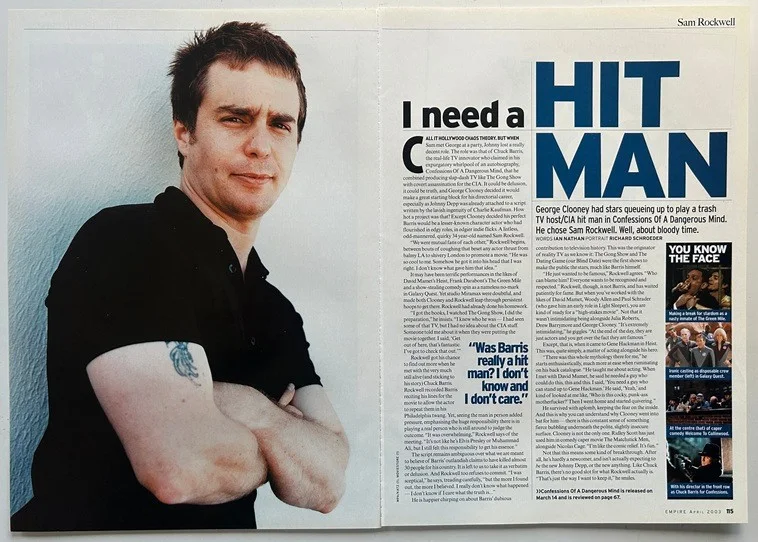 SAM ROCKWELL - 2003 full page UK magazine poster, image 2