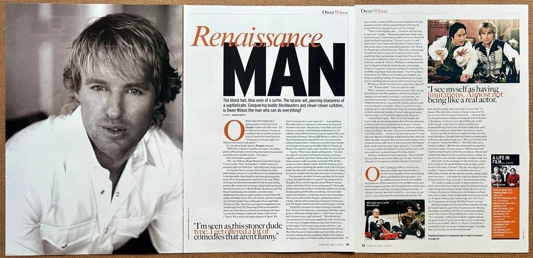 OWEN WILSON - 2003 full page UK magazine poster, image 2