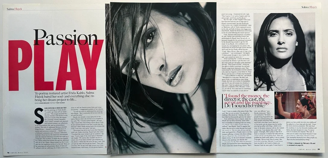 SALMA HAYEK - 2003 full page UK magazine poster, изображение 2