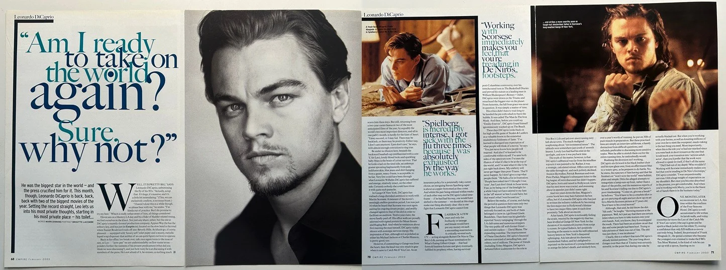 LEONARDO DICAPRIO - 2003 full page UK magazine poster, image 2