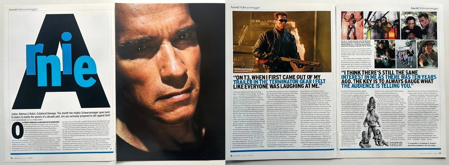 ARNOLD SCHWARZENEGGER - 2003 full page UK magazine poster, image 2