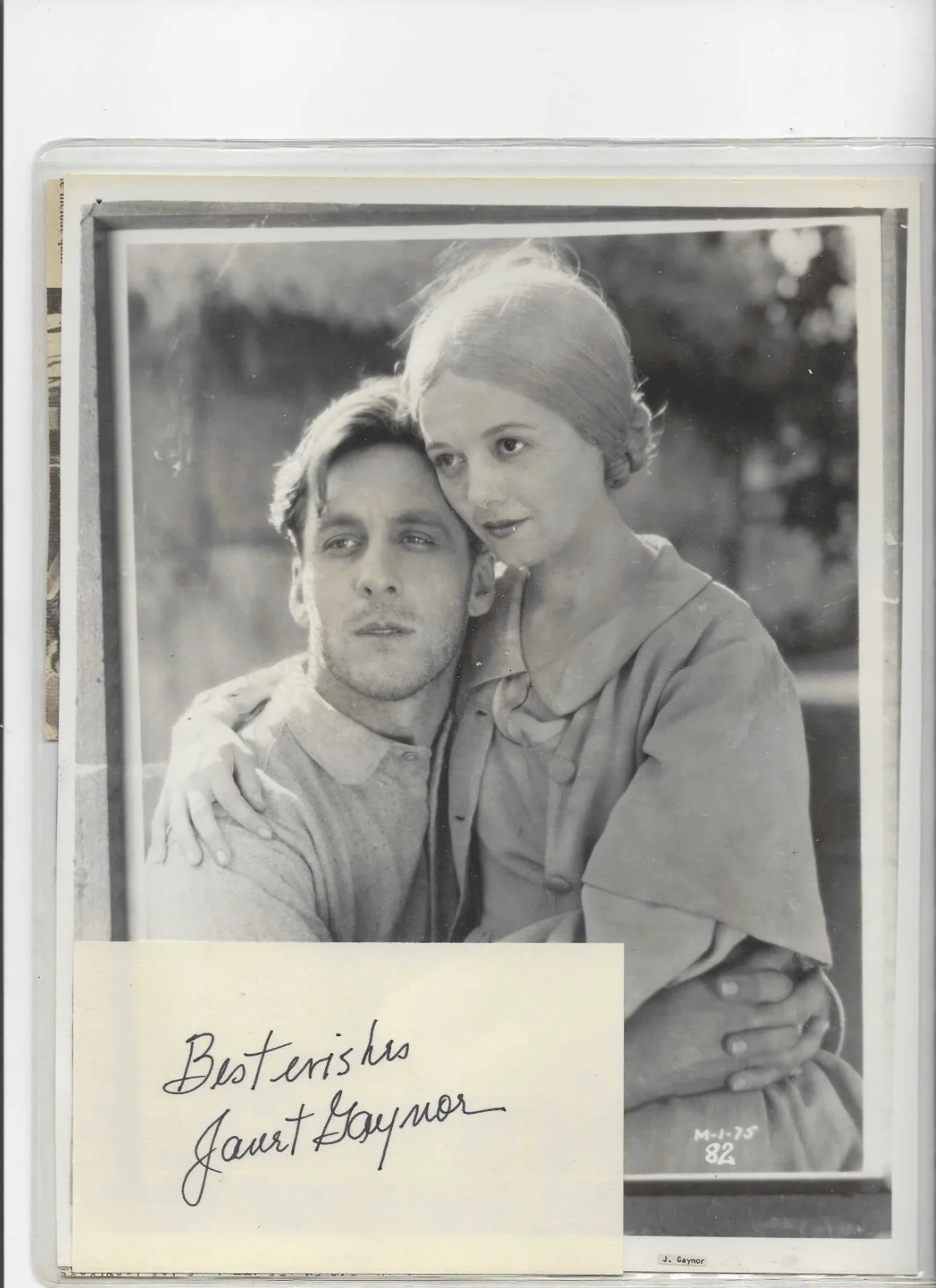 Janet Gaynor — Janet Gaynor George O'Brien in SUNRISE 8x10 Photo w Autograph + NP Clippings