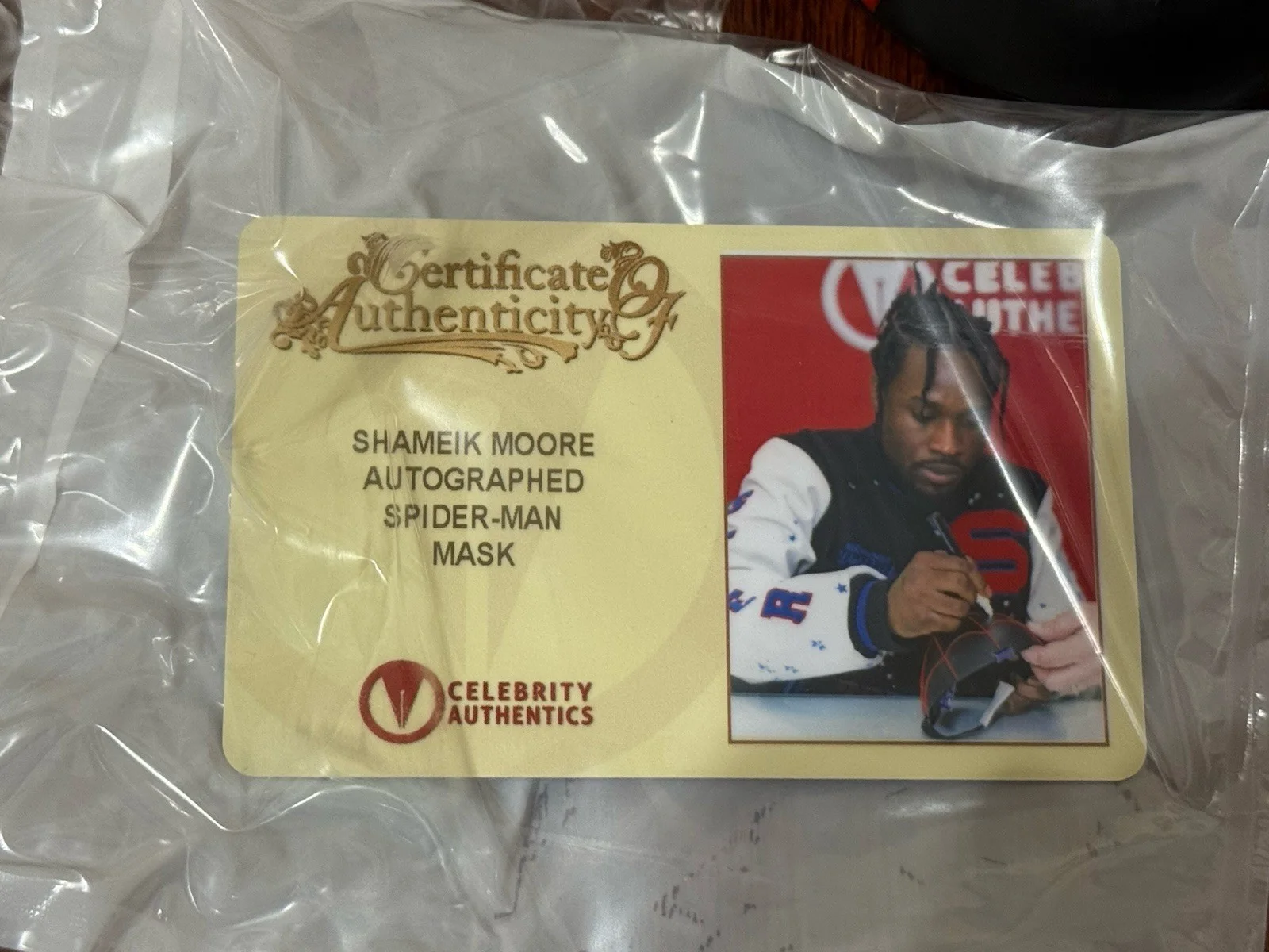 Shameik Moore — Shameik Moore Signed Spider-Man Into The Spider-Verse Miles Morales Mask CA COA, image 3