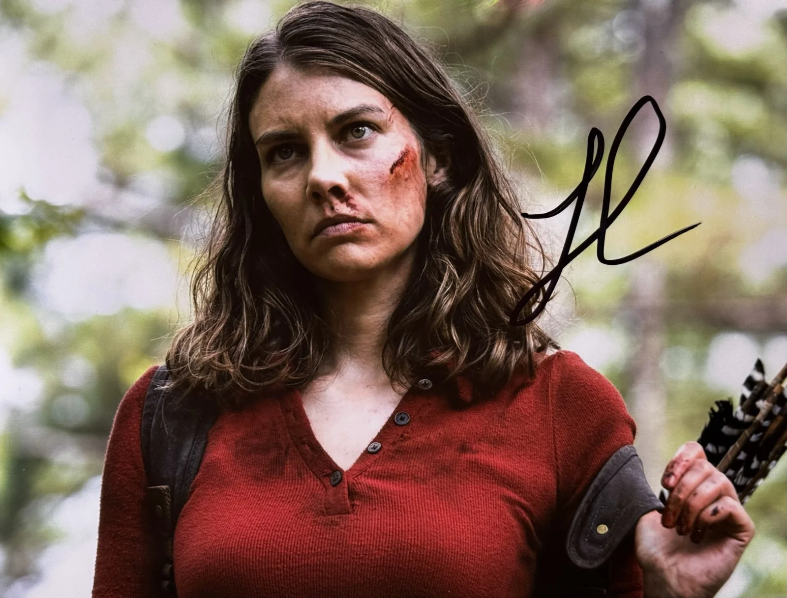 Lauren Cohan — Lauren Cohan, Signed 8x10 Autograph Photo, The Walking Dead, Maggie