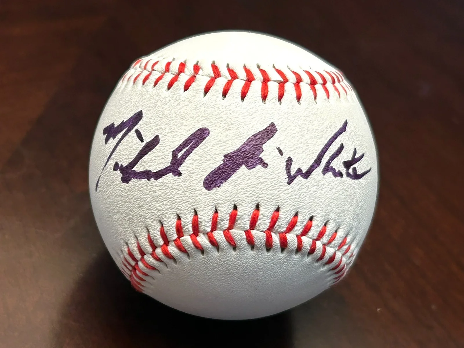 SPAWN STAR MICHAEL JAI WHITE HAND SIGNED BASEBALL W/PHOTO PROOF, image 2
