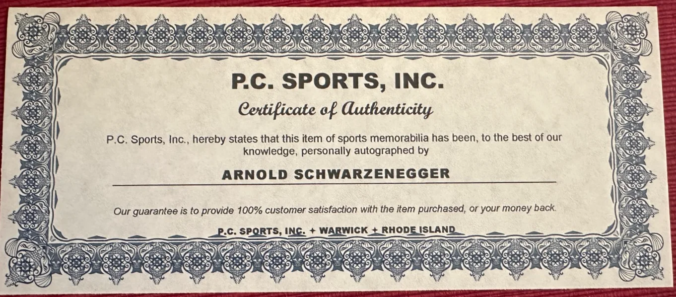 Arnold Schwarzenegger autographed signed 8x10 Photo with COA Bodybuilding, изображение 2