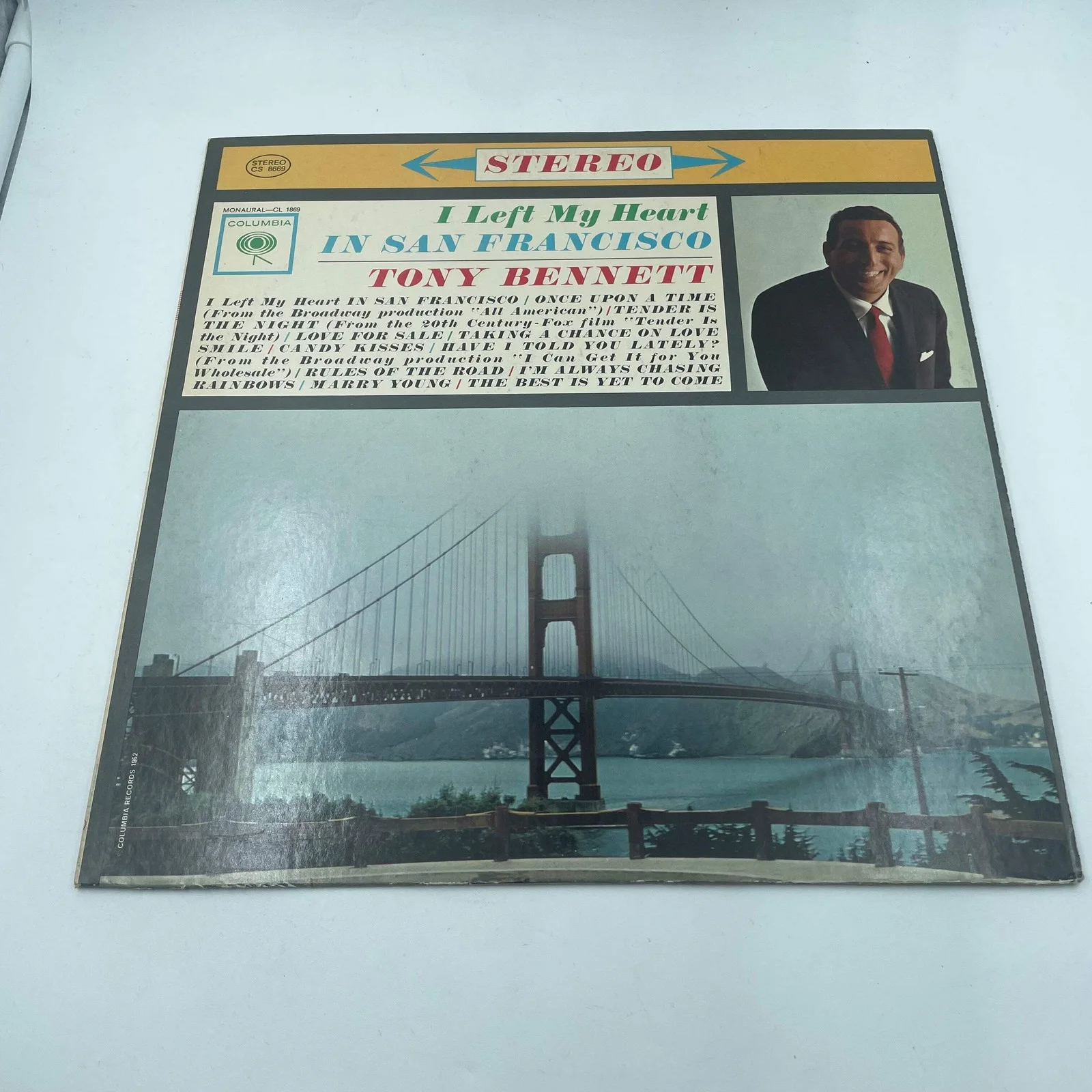Tony Bennett I Left My Heart in San Francisco Vinyl Record CL 1869, image 2