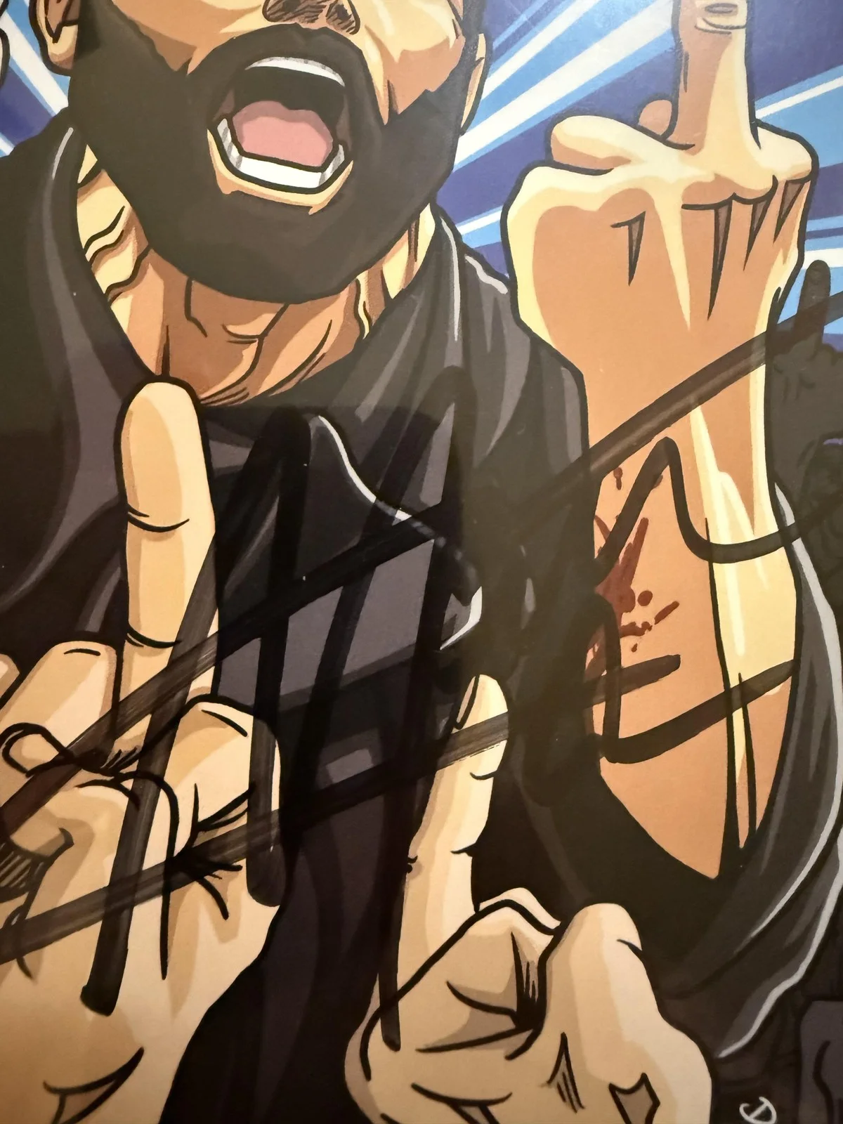 MDK Autographed Wrestling Print Signed Comic Art Poster Hardcore Collectible 80s, изображение 2