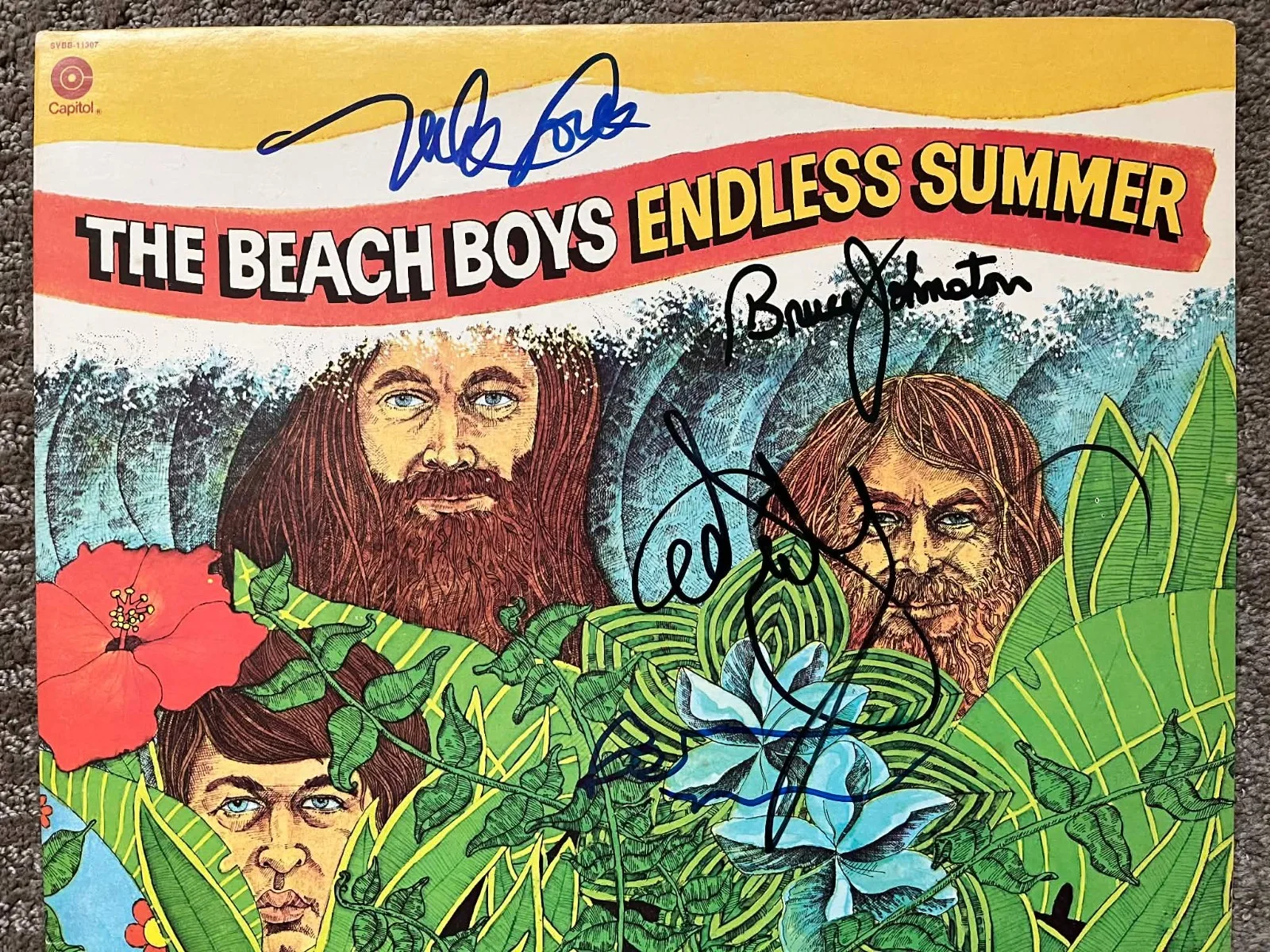 BEACH BOYS ENDLESS SUMMER SIGNED VINYL BRIAN WILSON X4 AUTOGRAPH PROOF ALBUM, изображение 3