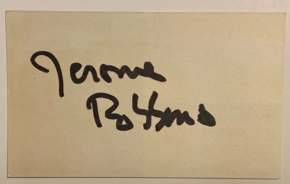 Jerome Robbins signed 3x5 card- Westside Story Director, Dancer & Choreographer, изображение 3