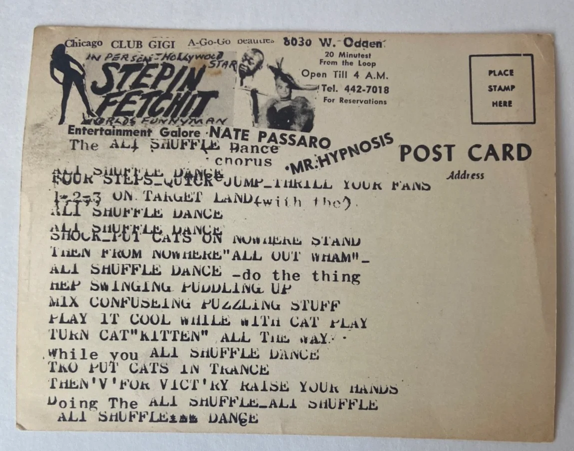 STEPIN FETCHIT signed postcard-signed in green ink, image 4