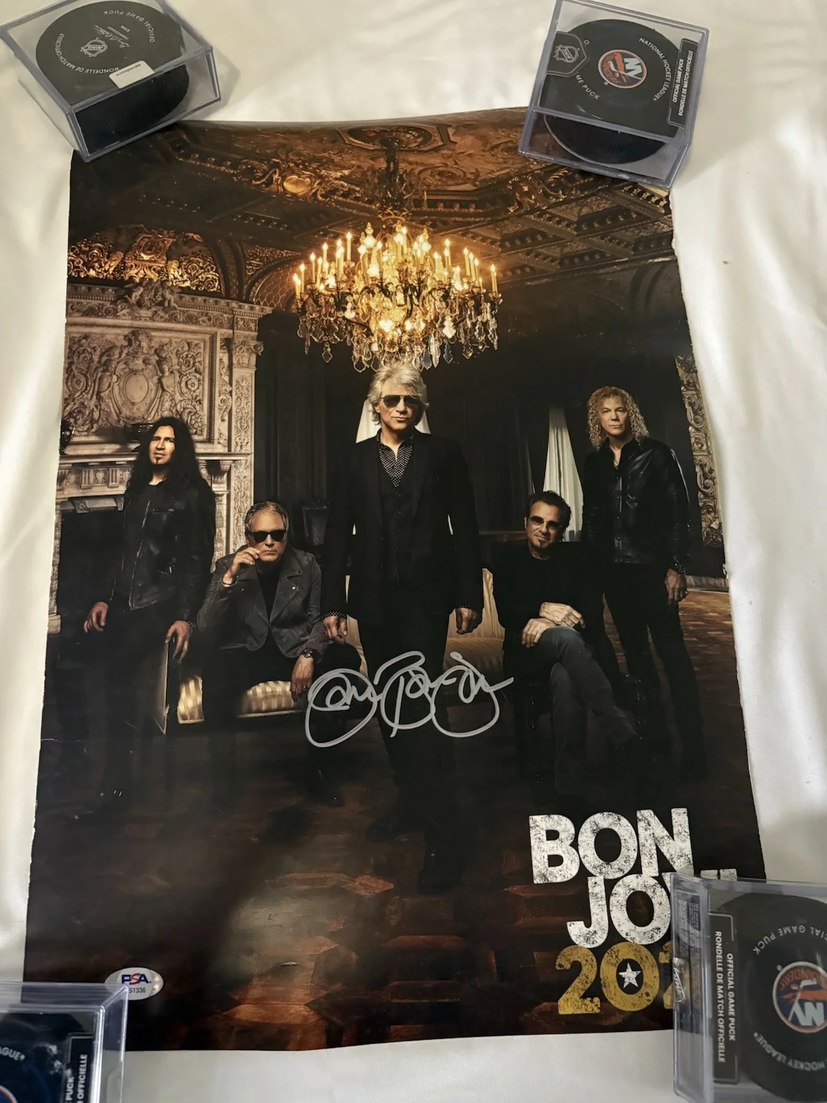 JON BON JOVI SIGNED AUTOGRAPHED CARDSTOCK POSTER WITH Psa COA Has Damage, изображение 2