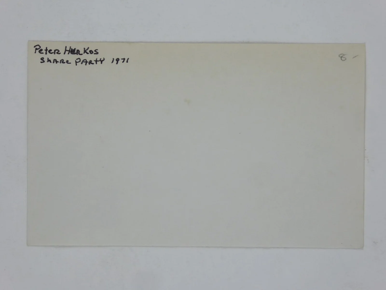 Peter Hurkos — Peter Hurkos Hand Signed Autographed 4x2 Cut On Index Card Psychic, image 2