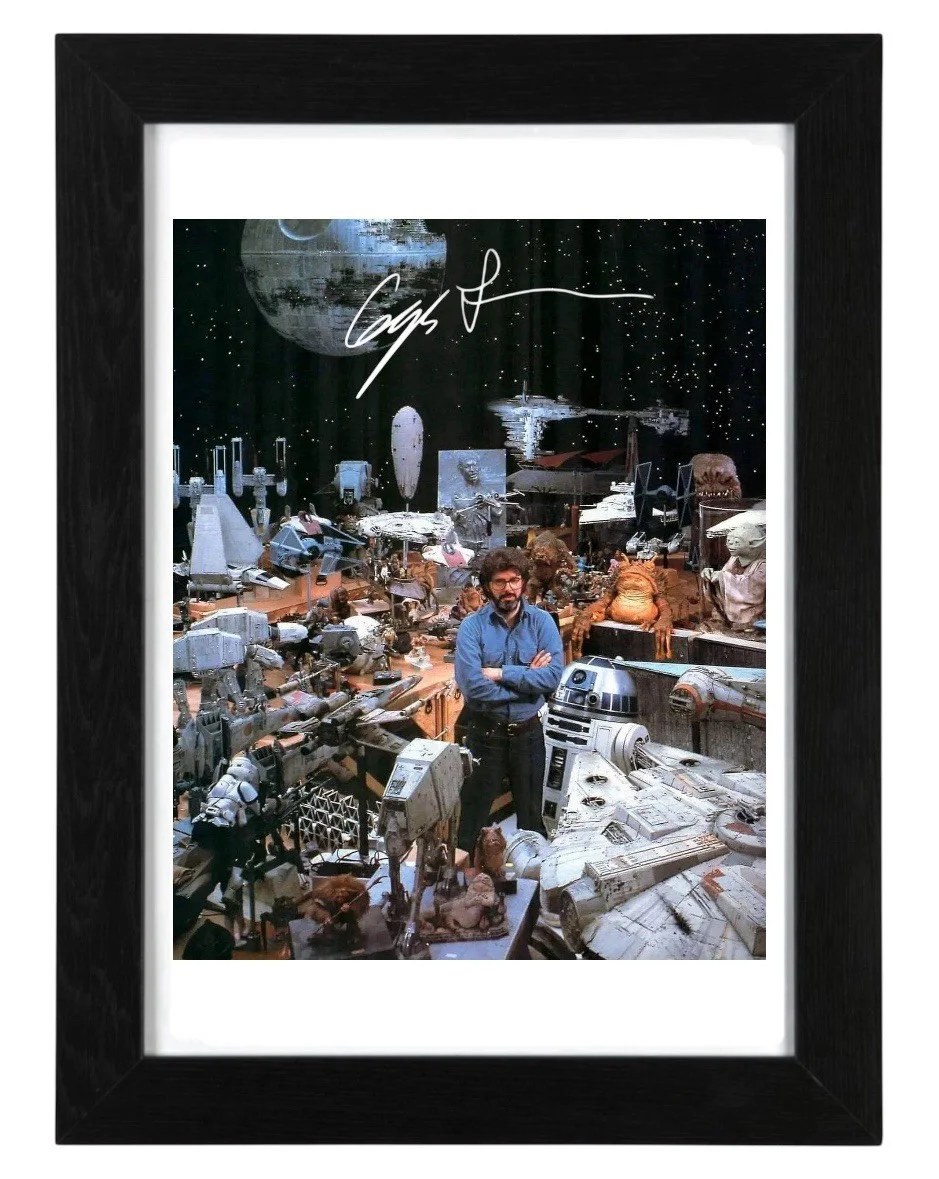 George Lucas Signed Autograph PHOTO Pre Print 6x4/A4/ Framed Star Wars, изображение 2