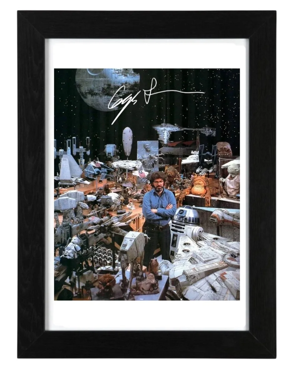 George Lucas Signed Autograph PHOTO Pre Print 6x4/A4/ Framed Star Wars, изображение 3