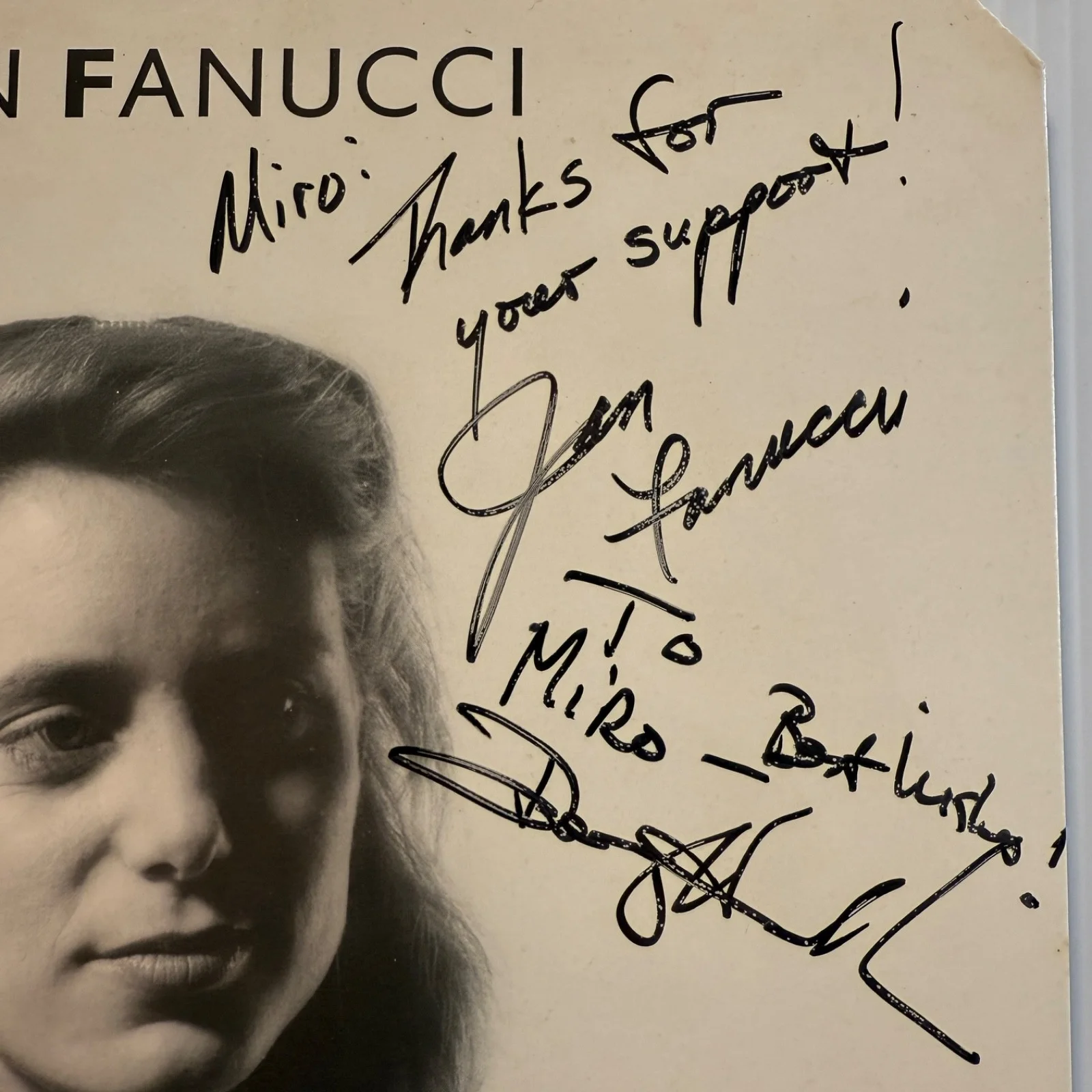 DOUG HAMBLIN • JAN FANUCCI - AUTOGRAPHED To Miro USA vinyl BPR-5151 cutcorner NM, изображение 2