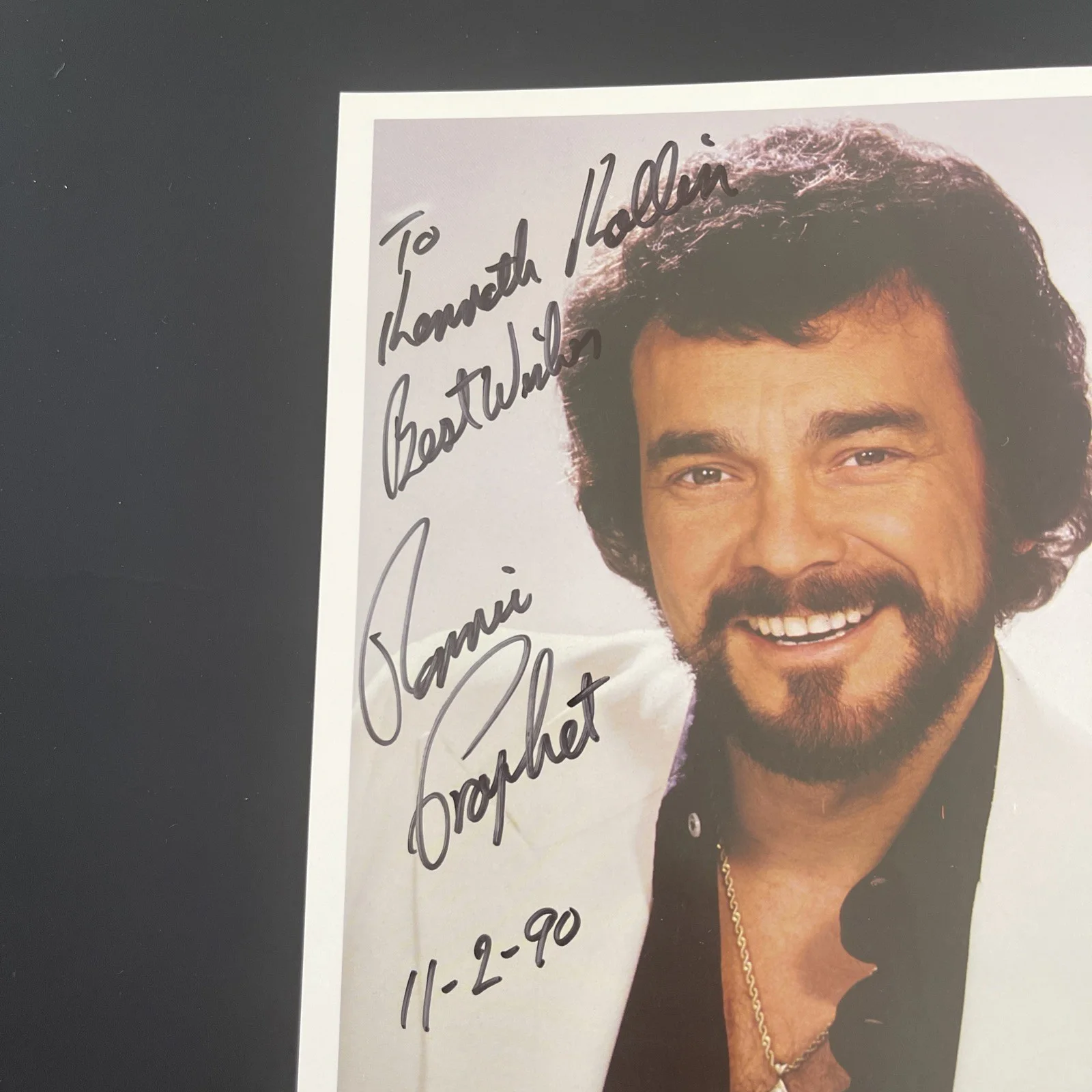 RONNIE PROPHET Country Music & Comedy: Hand Signed Celebrity Photo 8 x 10” / KSK, изображение 2